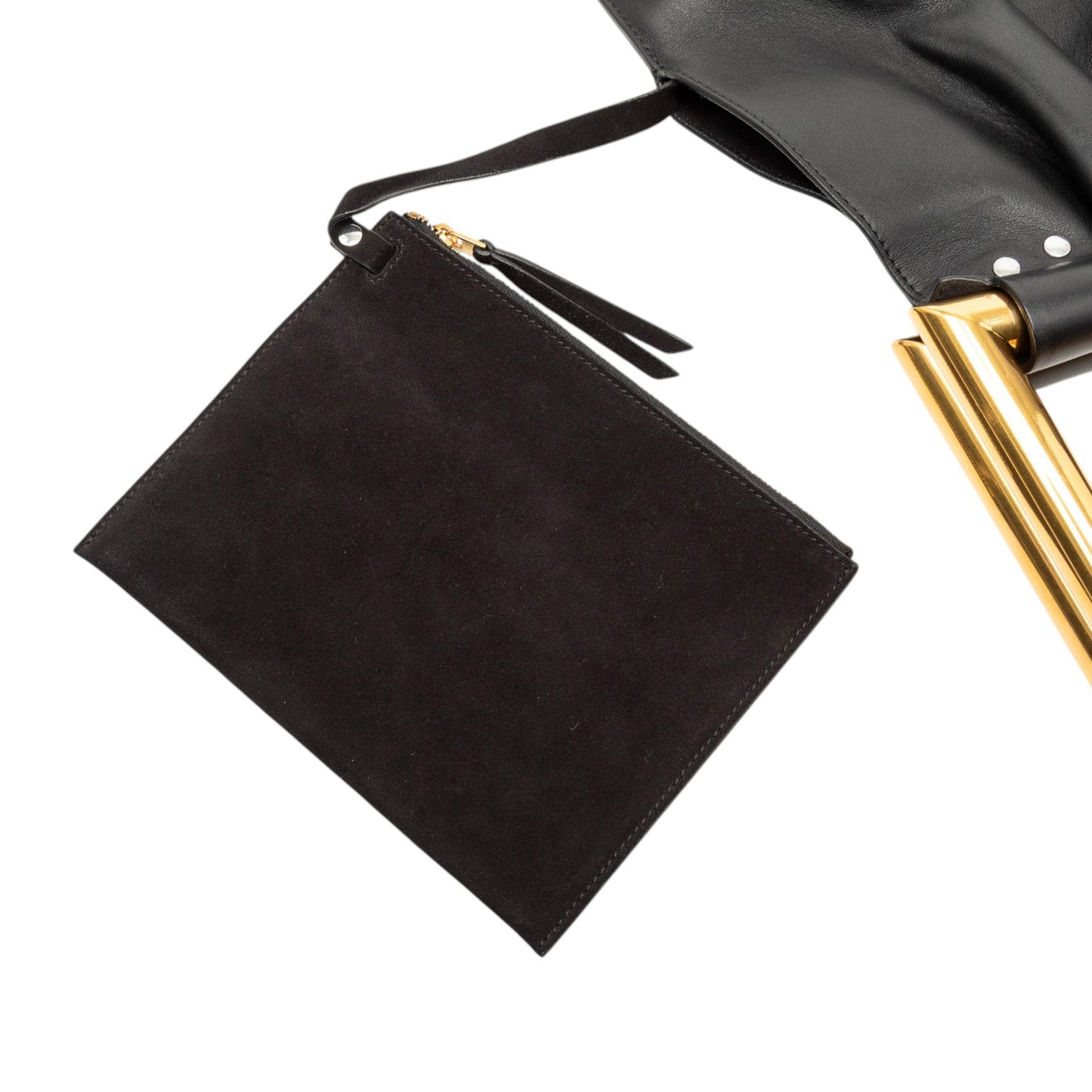 Celine Leather Open Triangle Sac Handbag