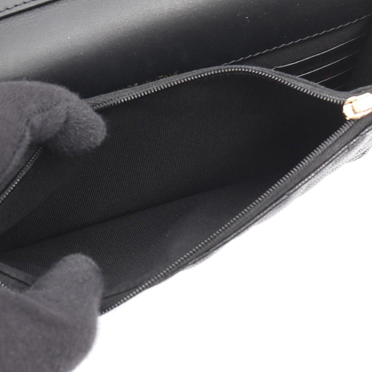Chanel CC Square Quilted Caviar Wallet on Chain