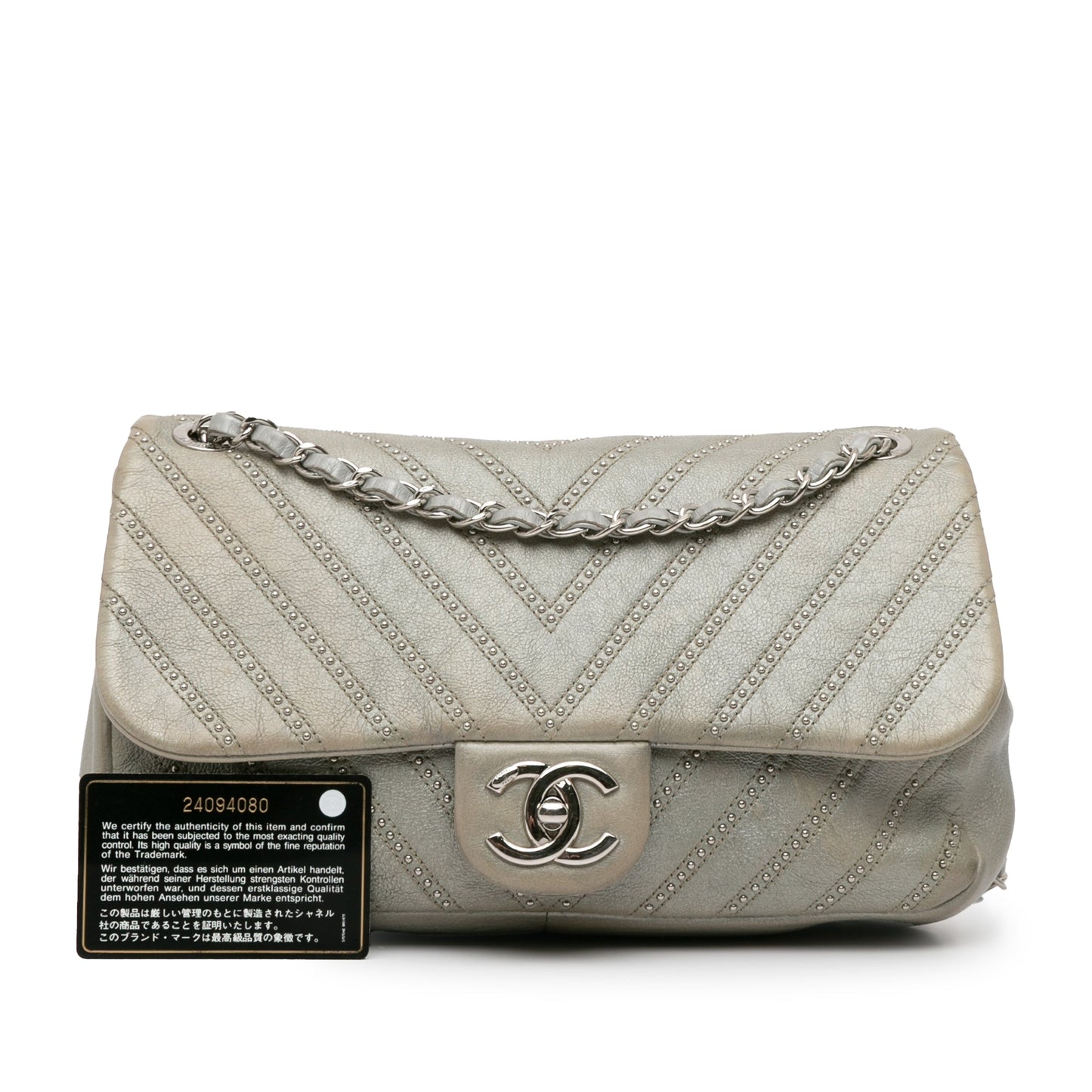 Chanel Medium Chevron Calfskin Stud Wars Flap