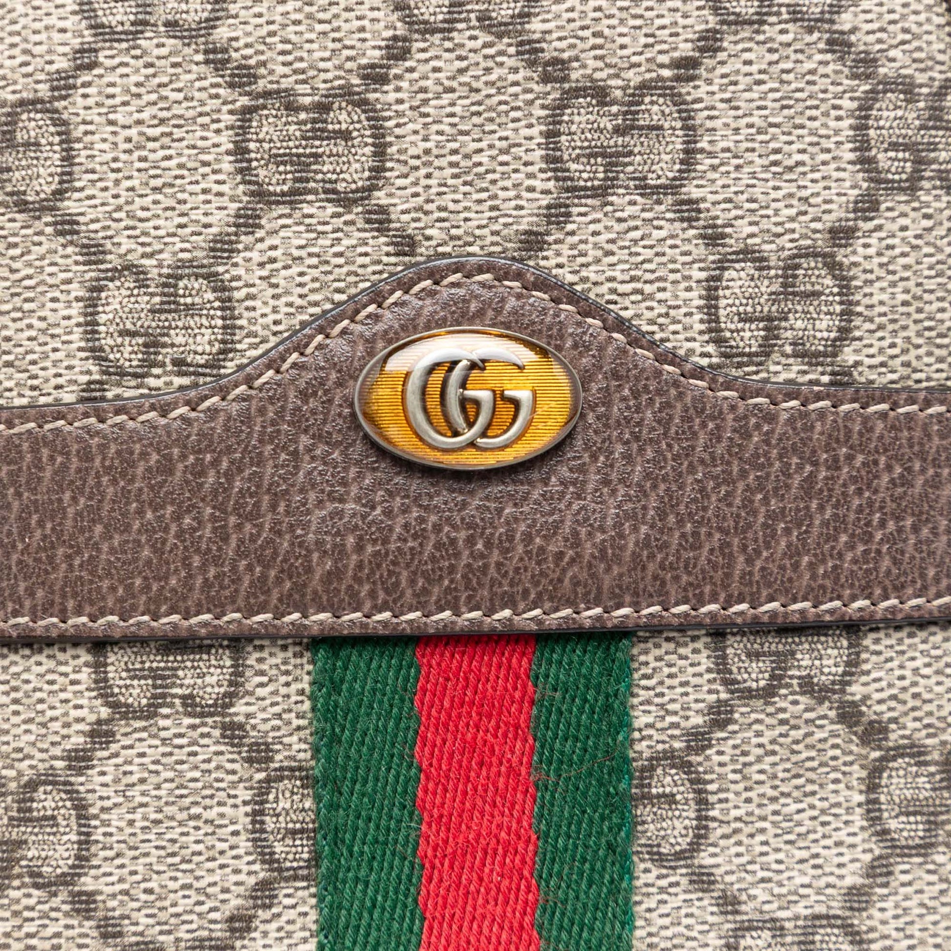 Gucci GG Supreme Web Ophidia Double Zip Crossbody
