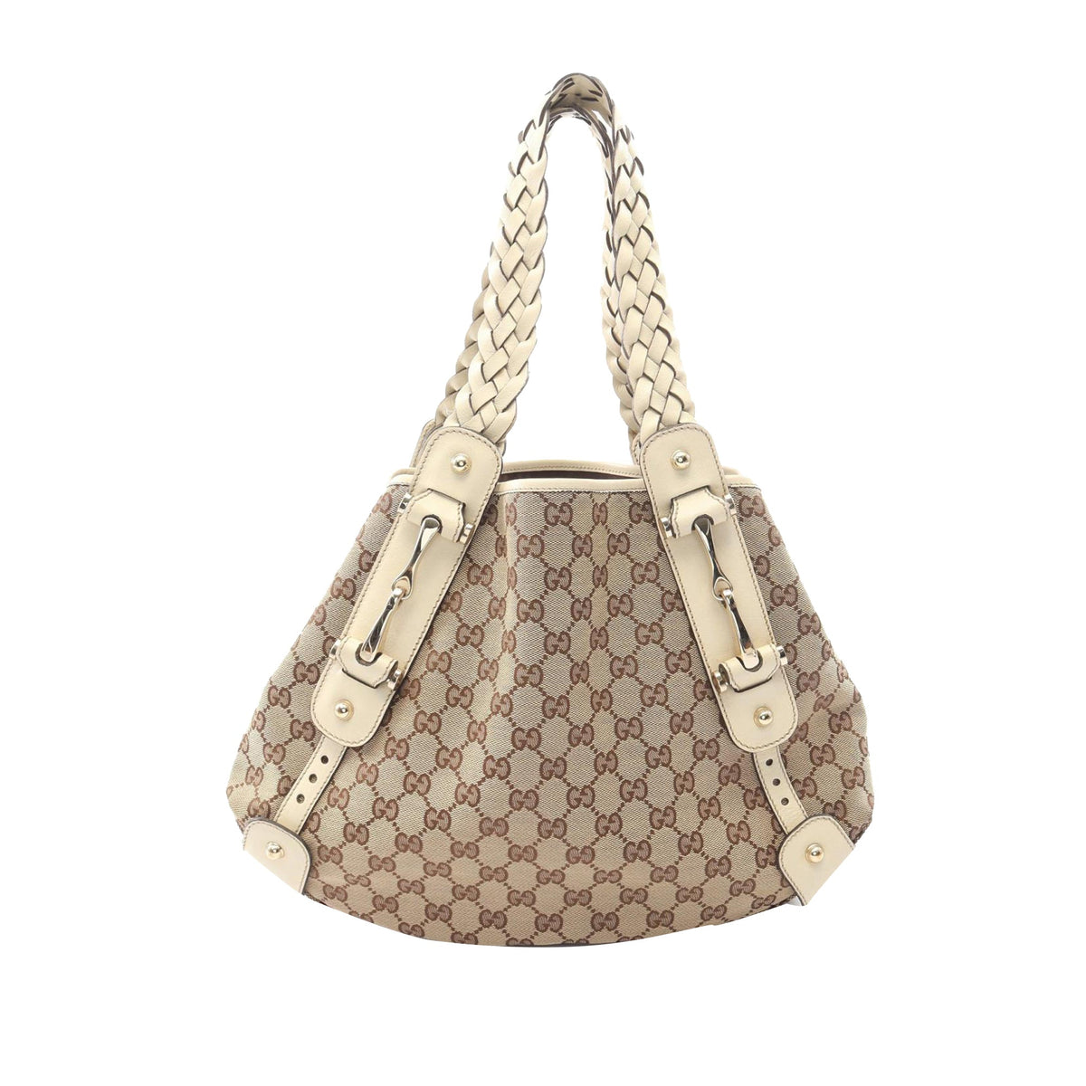 Gucci Small GG Canvas Horsebit Pelham Shoulder Bag