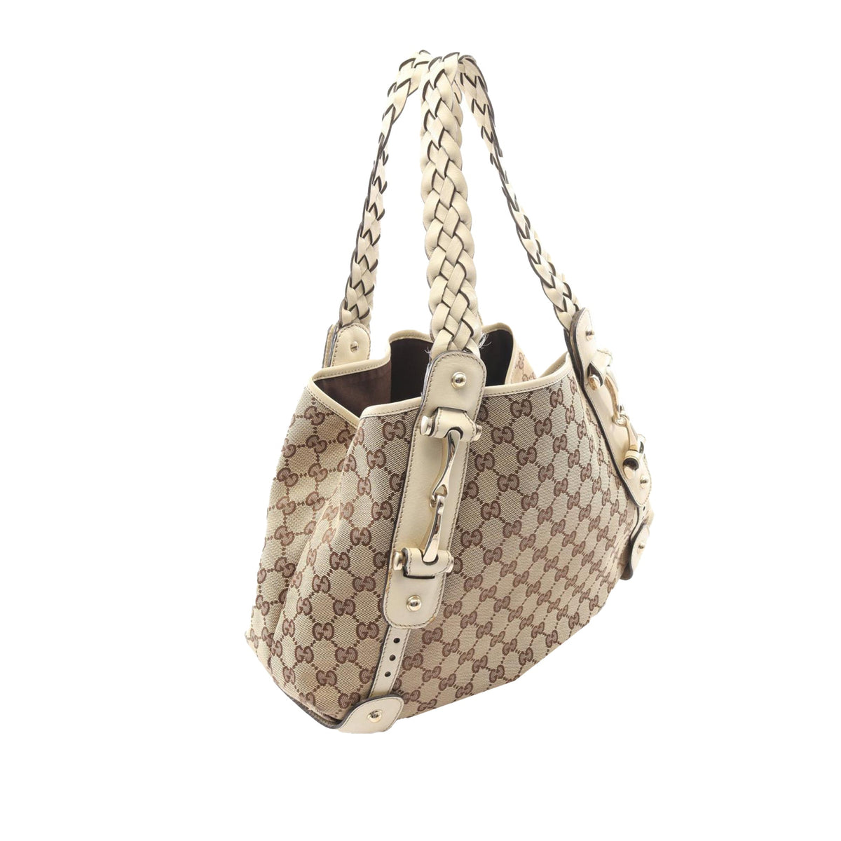 Gucci Small GG Canvas Horsebit Pelham Shoulder Bag