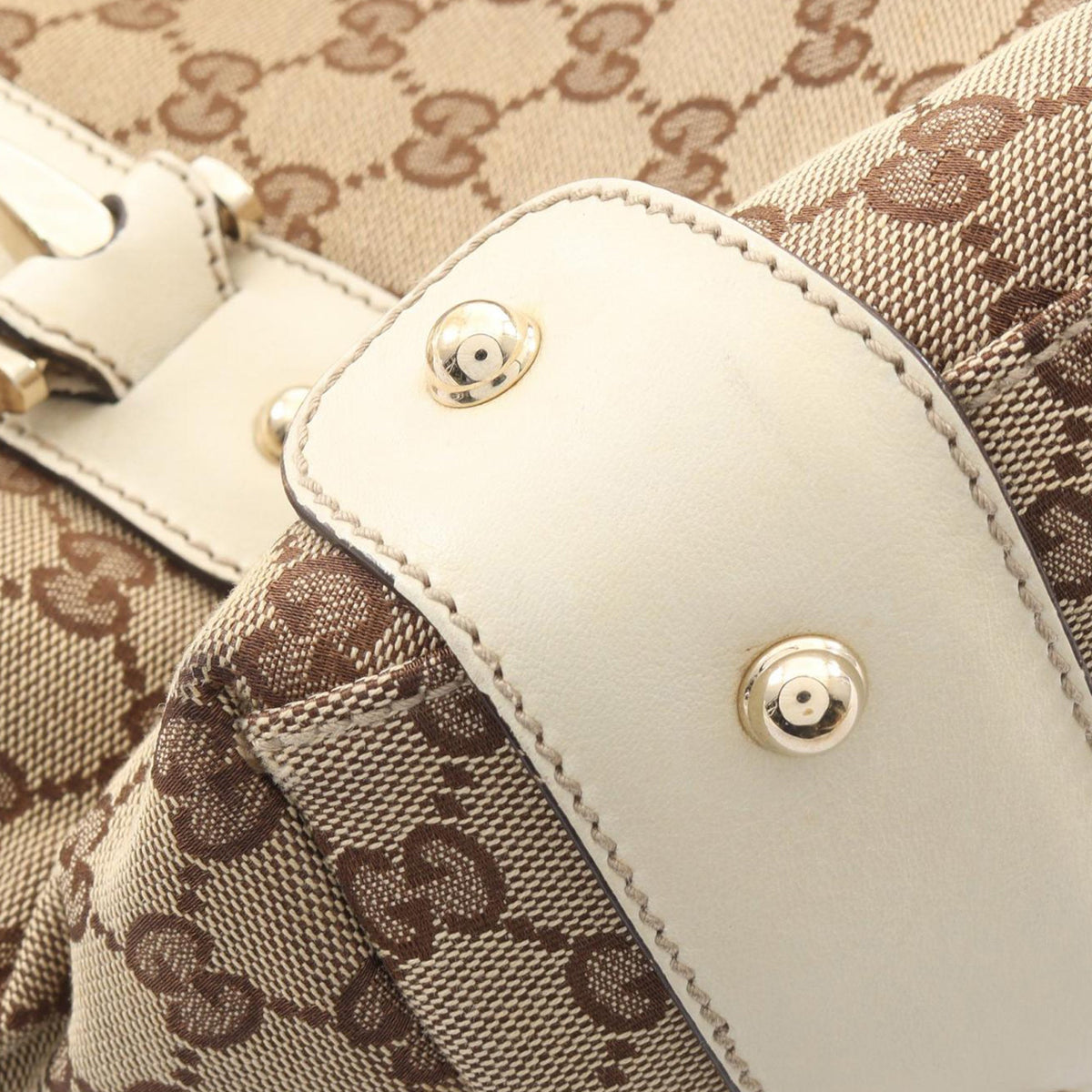 Gucci Small GG Canvas Horsebit Pelham Shoulder Bag
