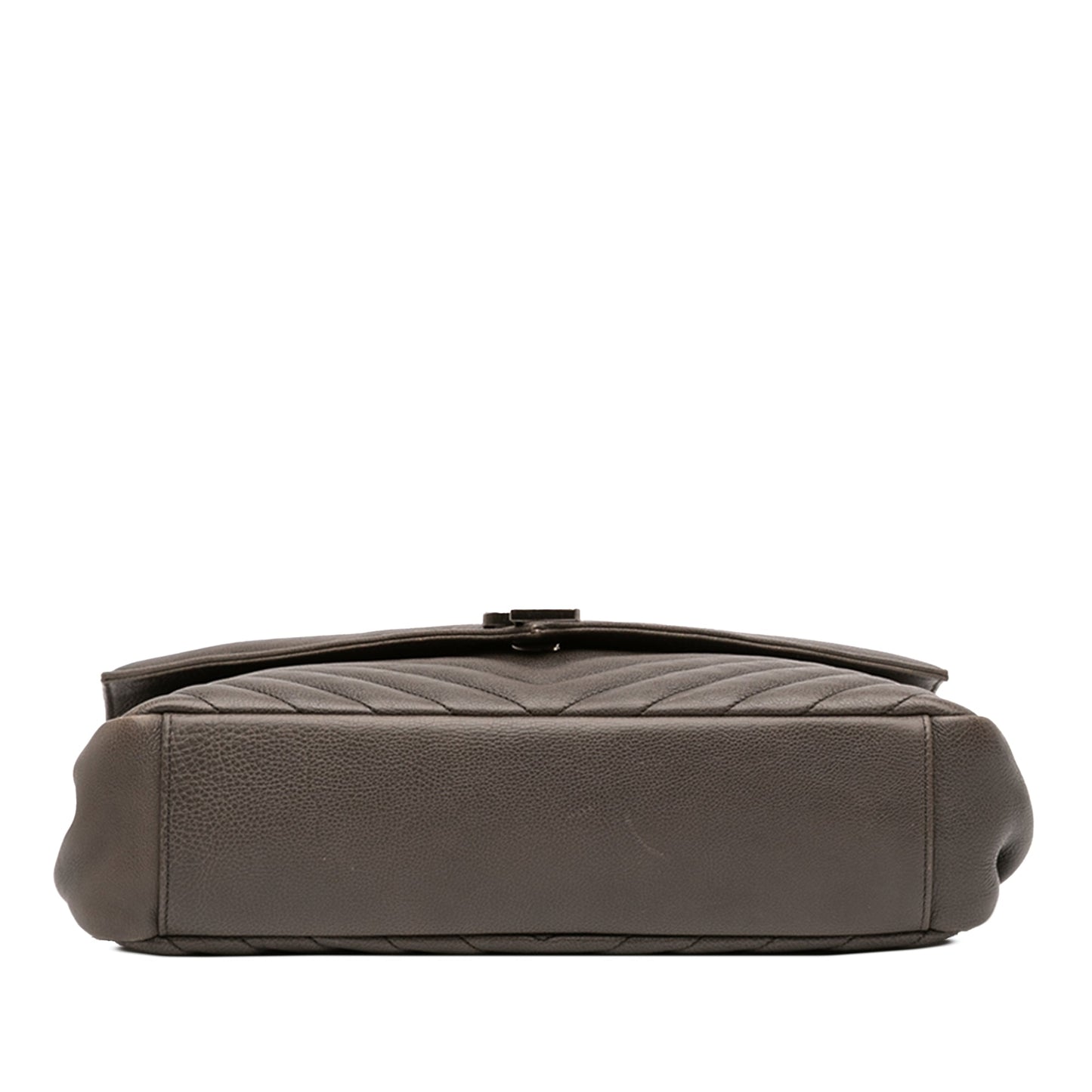 Saint Laurent Large Chevron Sheepskin Monogram College Bag