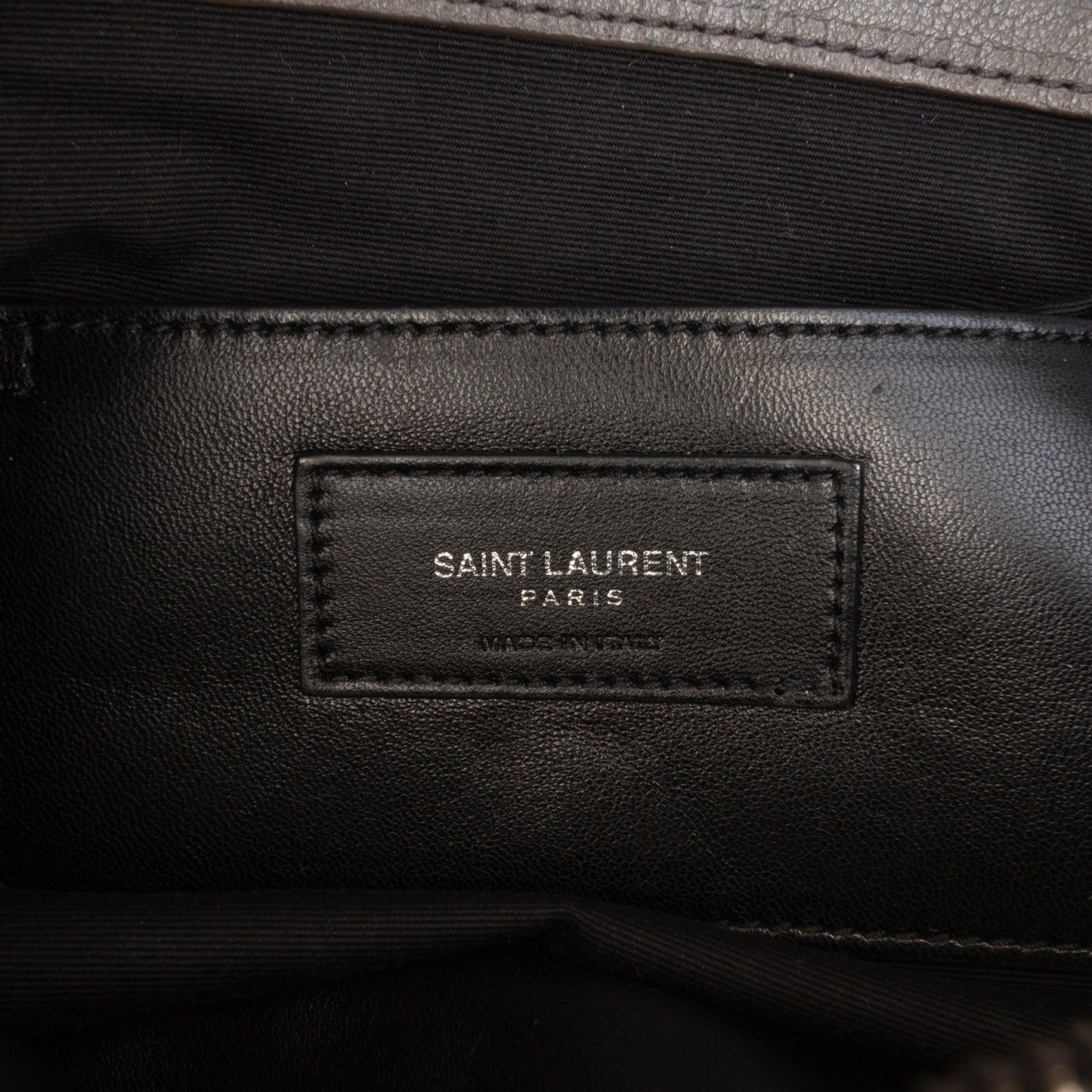 Saint Laurent Large Chevron Sheepskin Monogram College Bag