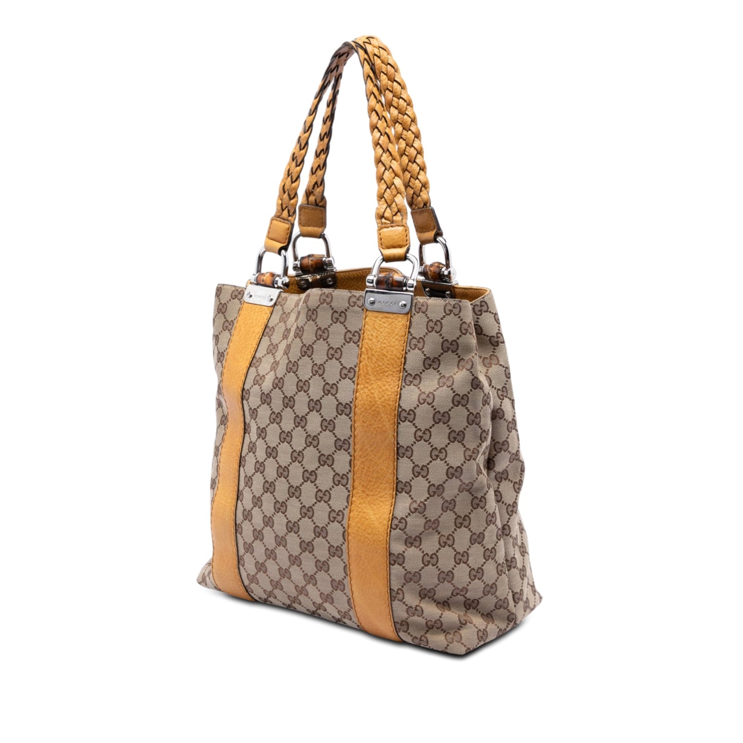 Large GG Canvas Bamboo Libeccio Tote