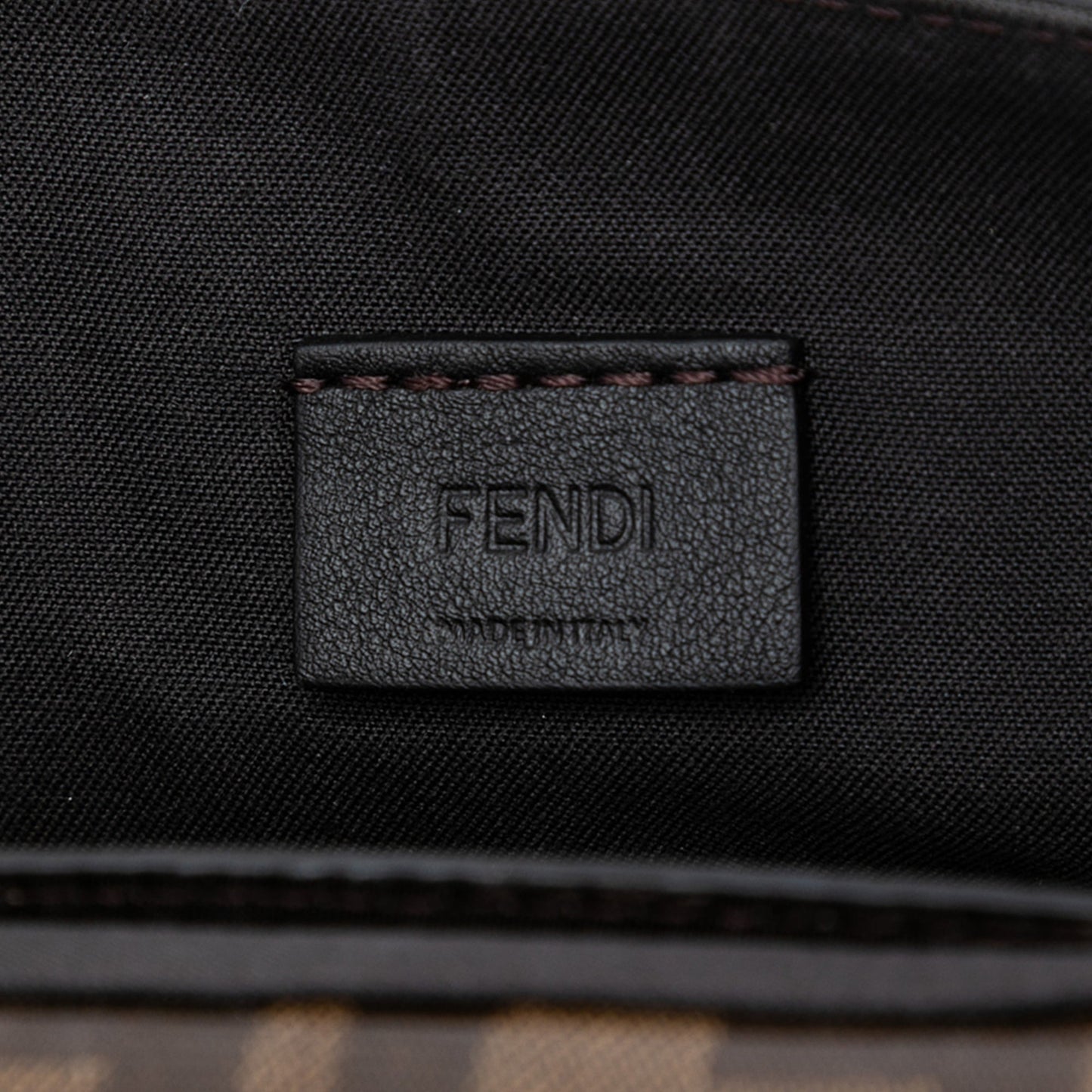 Fendi Mini Zucca Glazed Fabric Cage Baguette Satchel