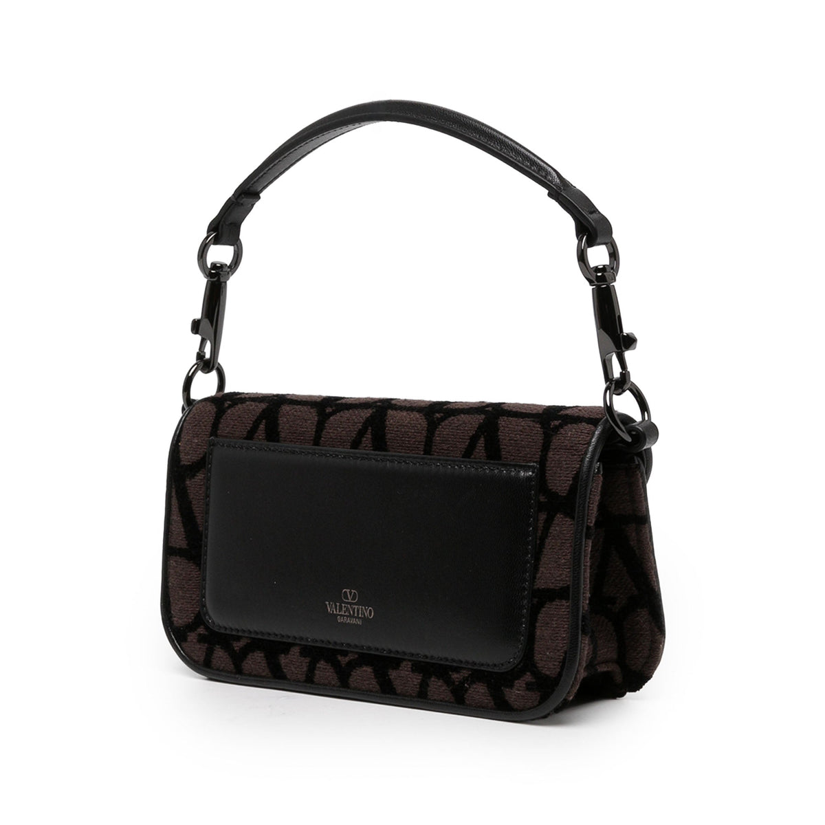 Valentino Small Toile Iconographe VLogo Loco Satchel — Brown