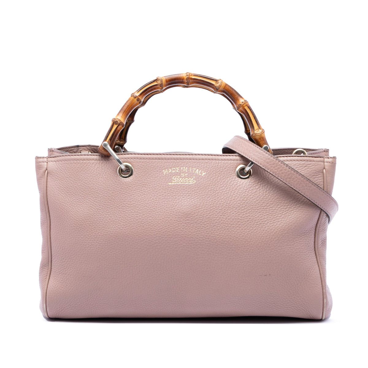 Gucci Medium Calfskin Bamboo Shopper Satchel