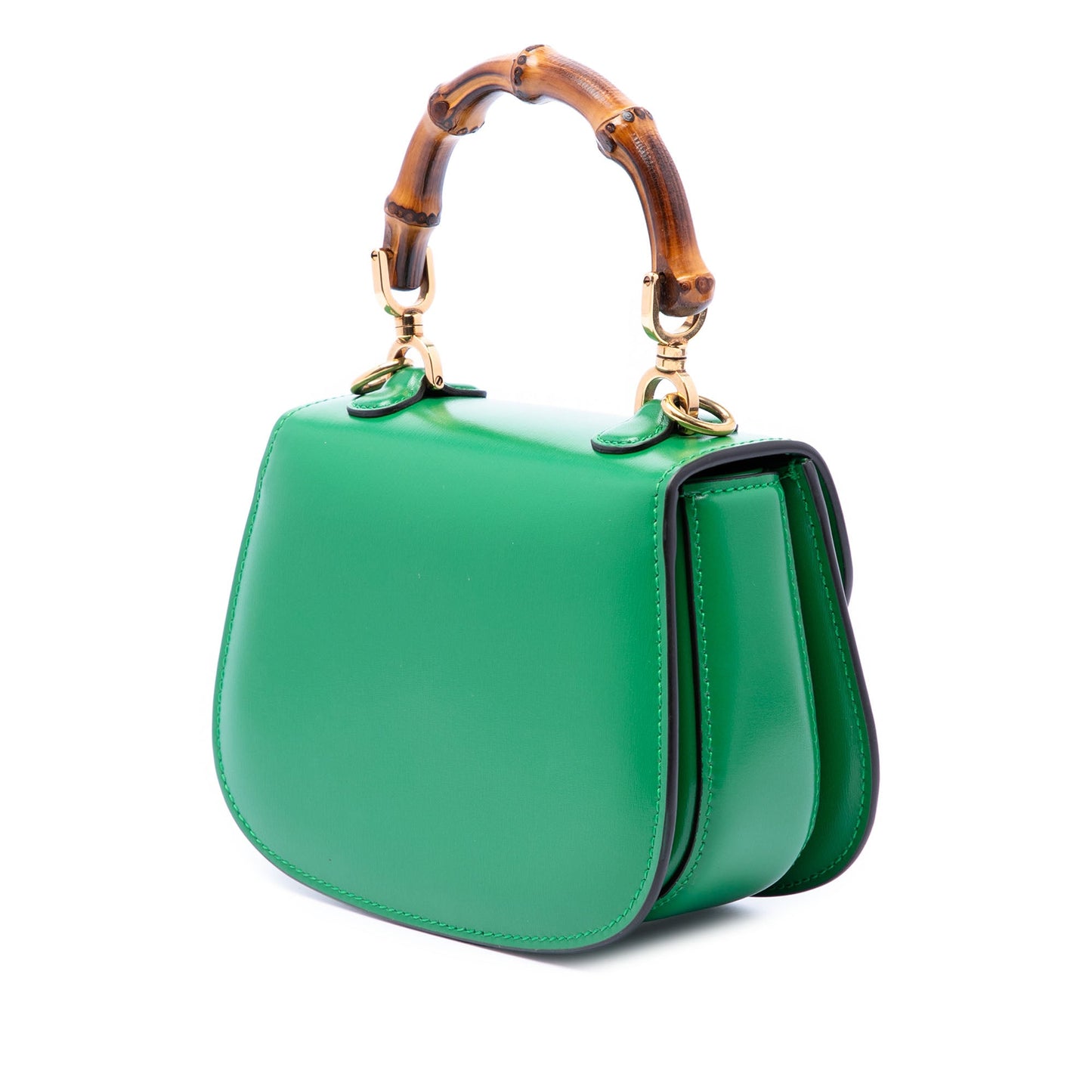 Gucci Mini Calfskin 1947 Bamboo Top Handle Bag