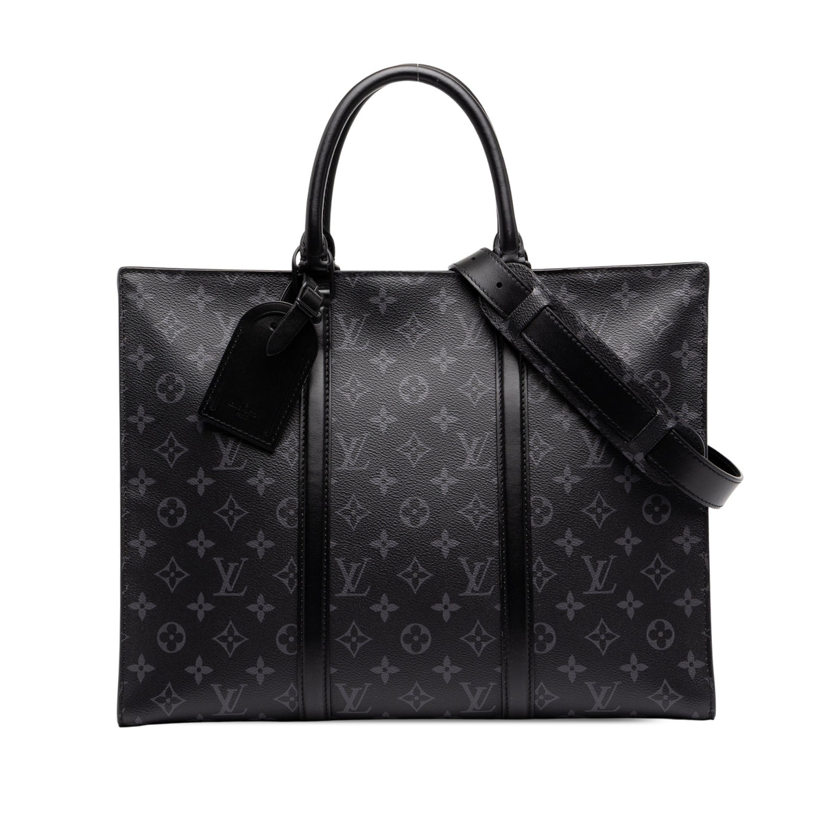 Louis Vuitton Monogram Eclipse Sac Plat Horizontal Zipper