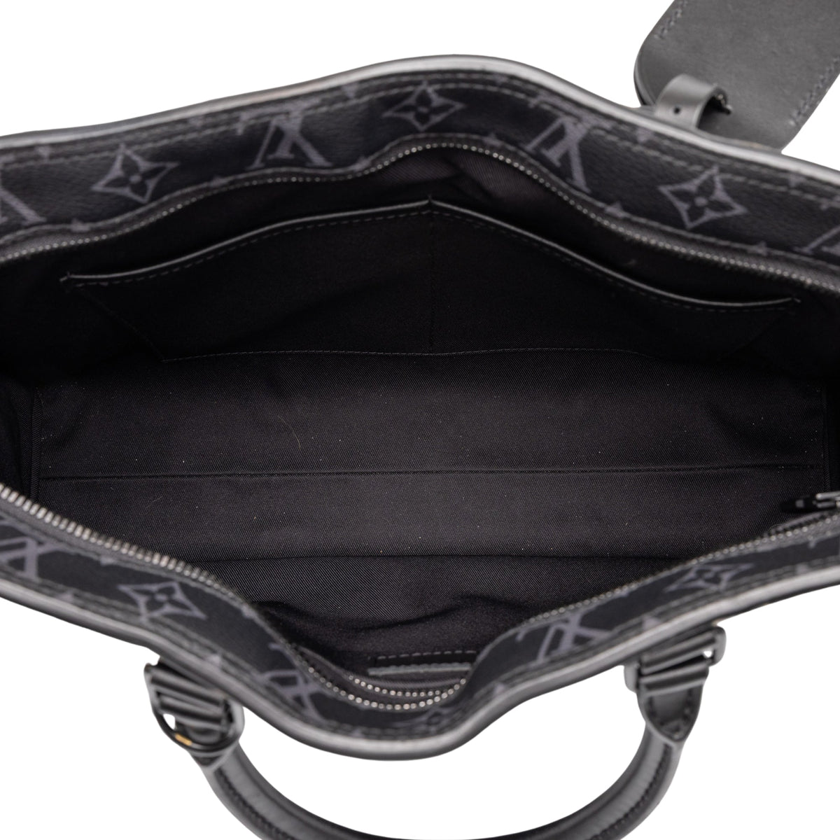 Louis Vuitton Monogram Eclipse Sac Plat Horizontal Zipper