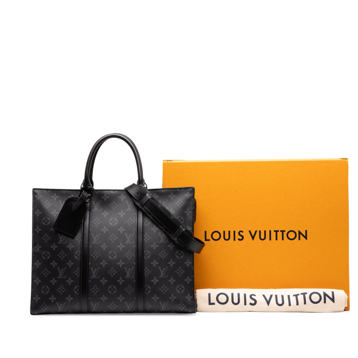Louis Vuitton Monogram Eclipse Sac Plat Horizontal Zipper