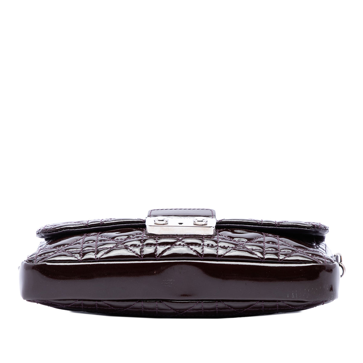 Dior Patent Cannage New Lock Pouch Crossbody — Purple