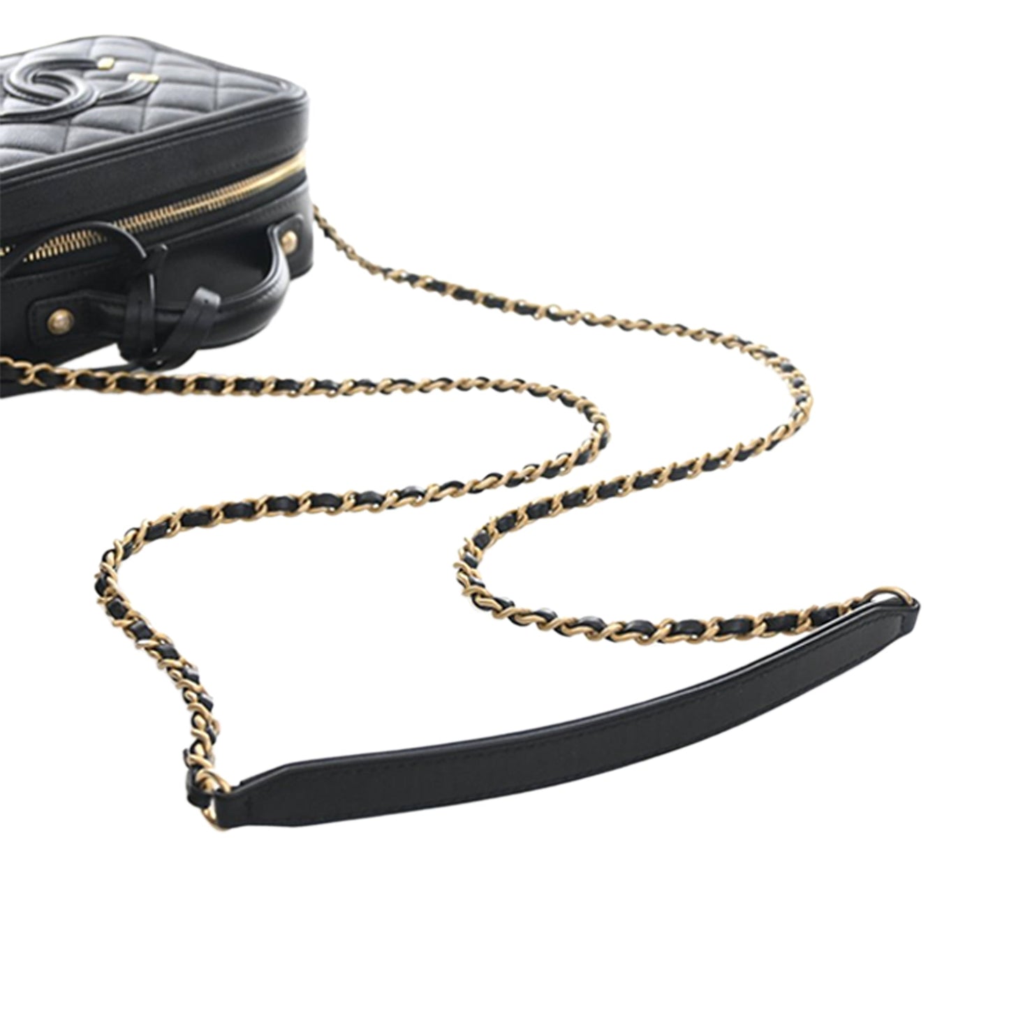Chanel Small Caviar CC Filigree Vanity Case