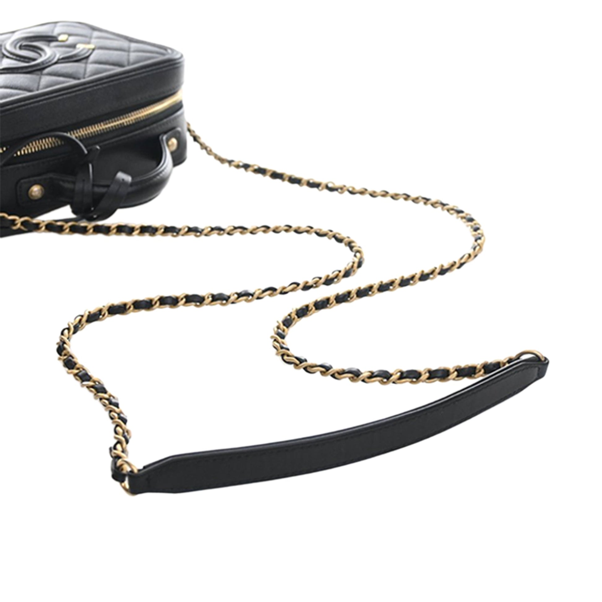 Chanel Small Caviar CC Filigree Vanity Case