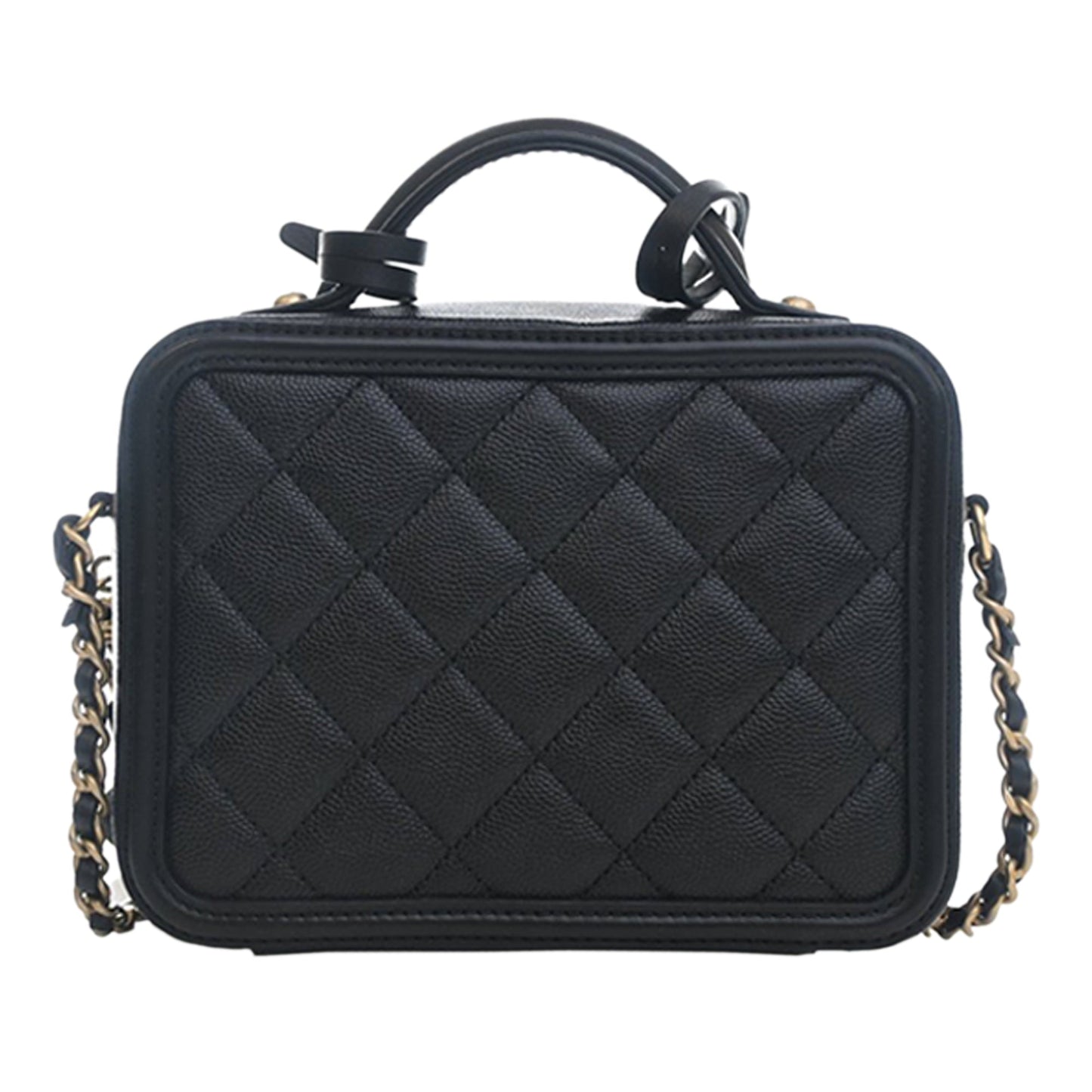 Chanel Small Caviar CC Filigree Vanity Case
