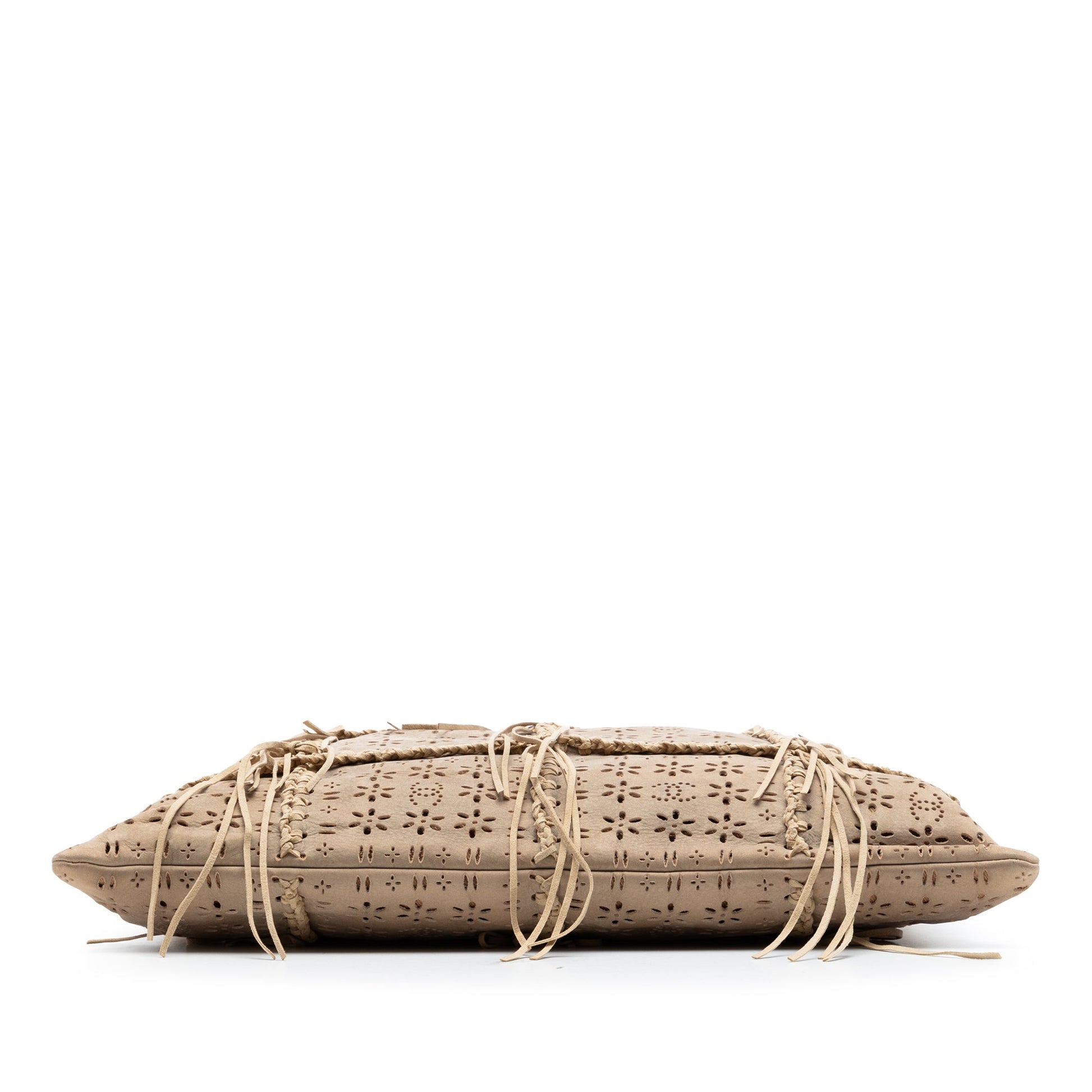 Chanel Perforated Suede Fringe Tote