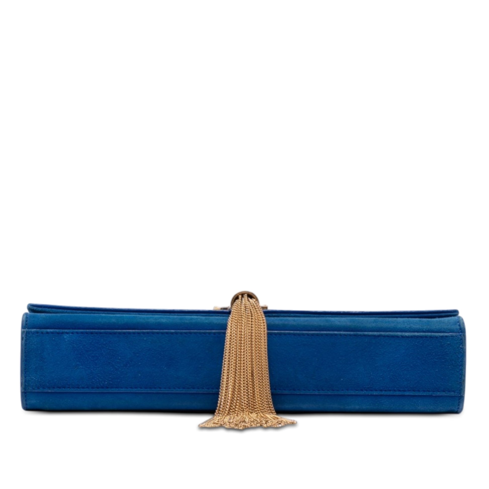 Saint Laurent Medium Suede Monogram Kate Tassel Crossbody