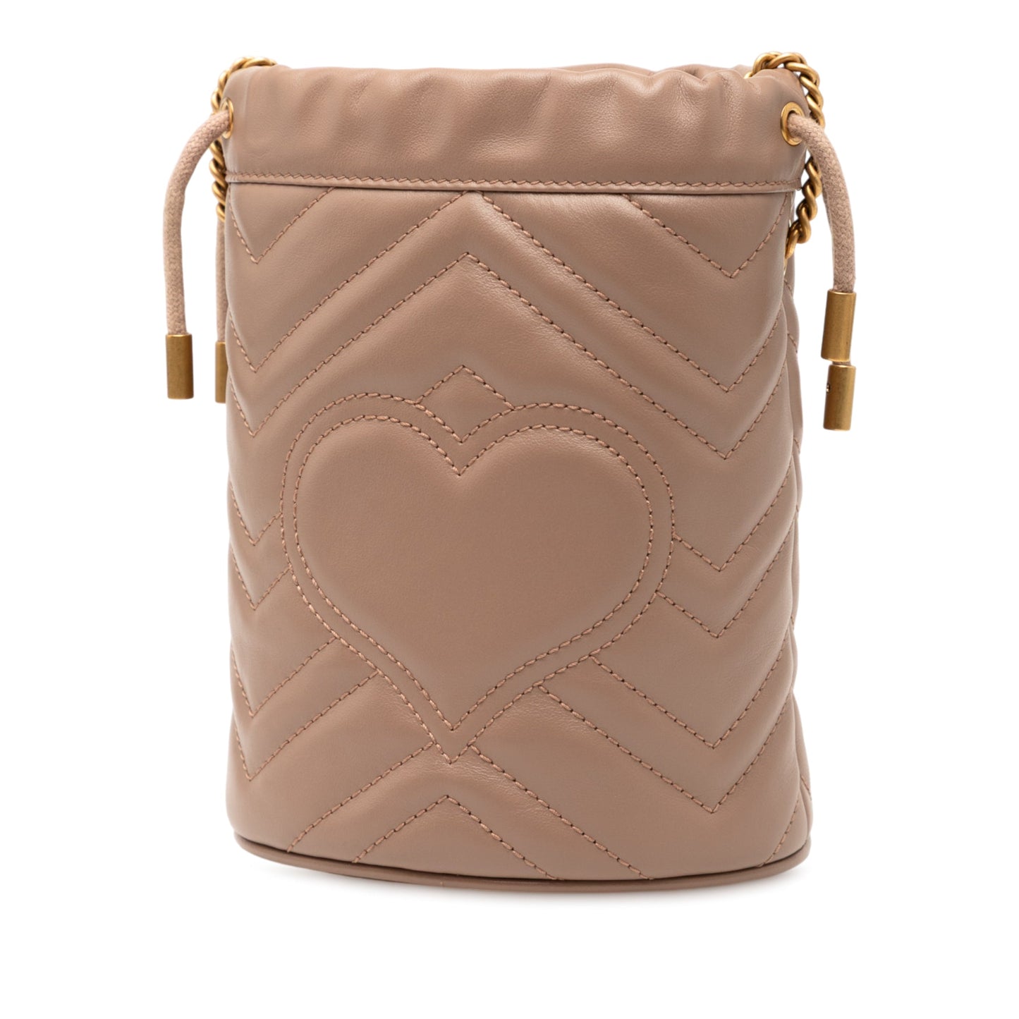 Gucci Small GG Marmont Leather Matelasse Bucket Bag
