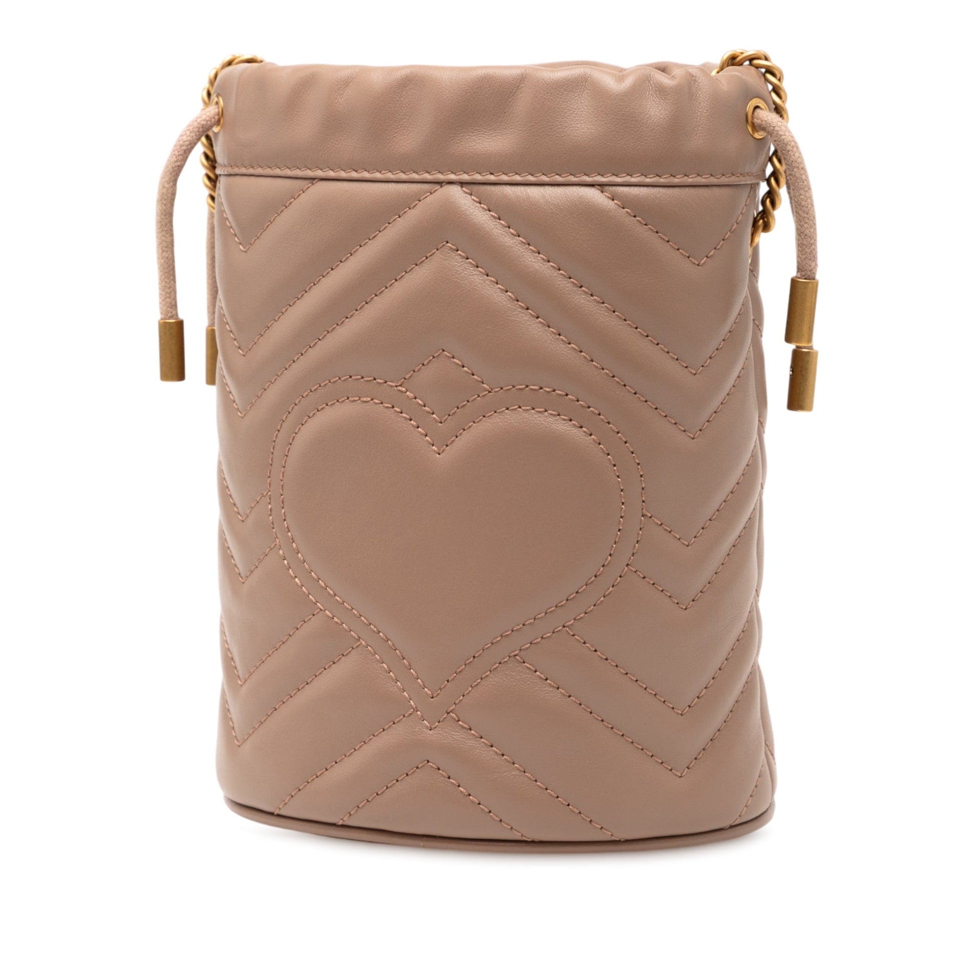 Gucci Small GG Marmont Leather Matelasse Bucket Bag