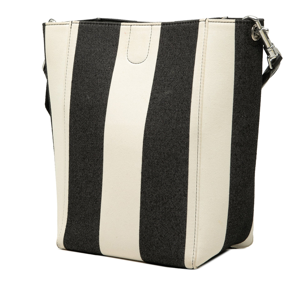Celine Small Striped Canvas Seau Sangle Bucket Bag