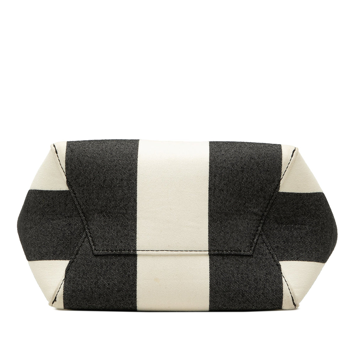 Celine Small Striped Canvas Seau Sangle Bucket Bag