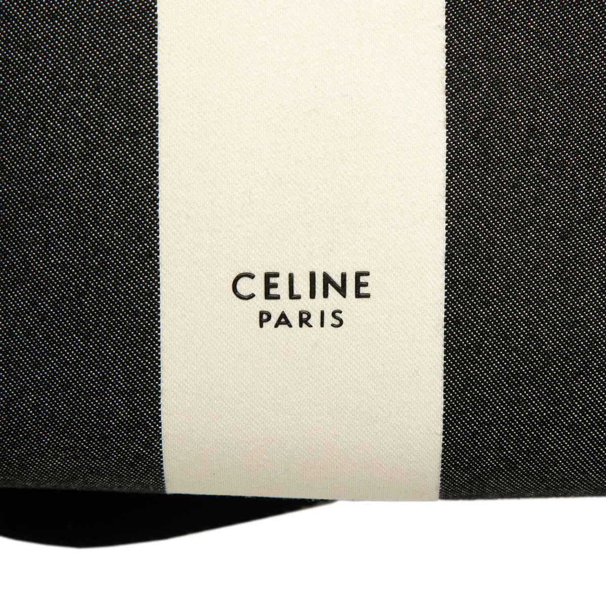 Celine Small Striped Canvas Seau Sangle Bucket Bag