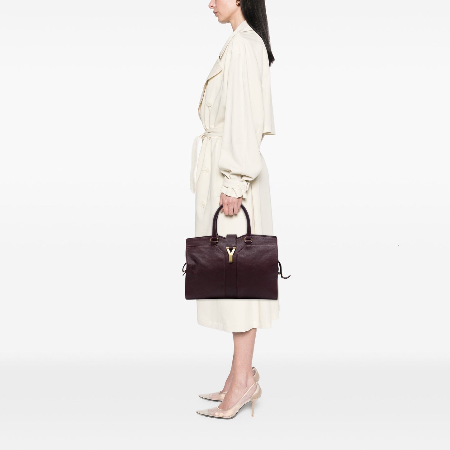 Saint Laurent Medium Leather Cabas Chyc Satchel