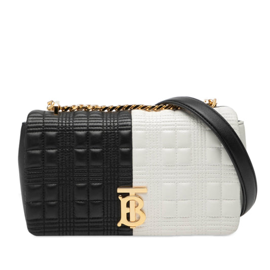 Burberry Small Bicolor Quilted Lambskin Lola Crossbody
