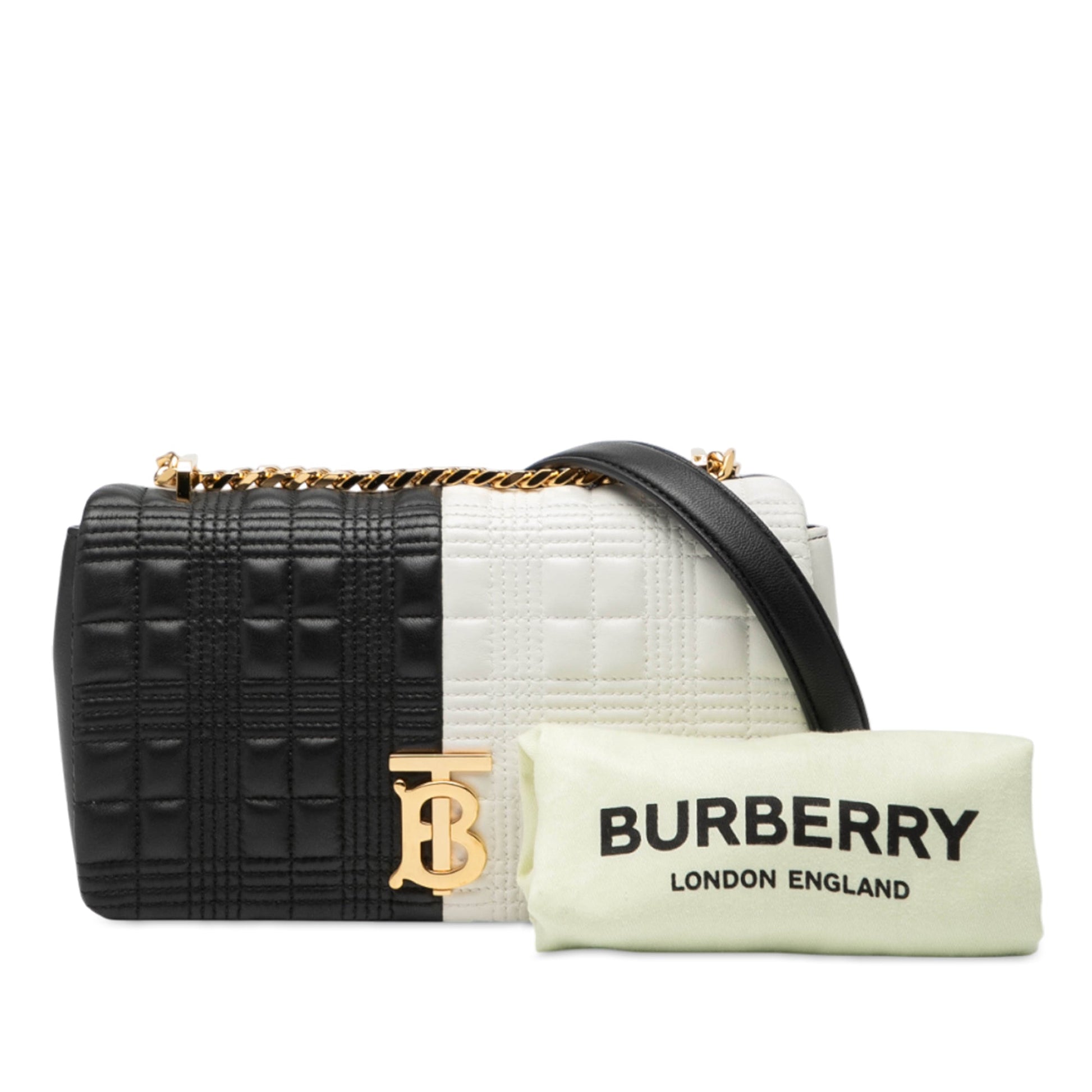 Burberry Small Bicolor Quilted Lambskin Lola Crossbody