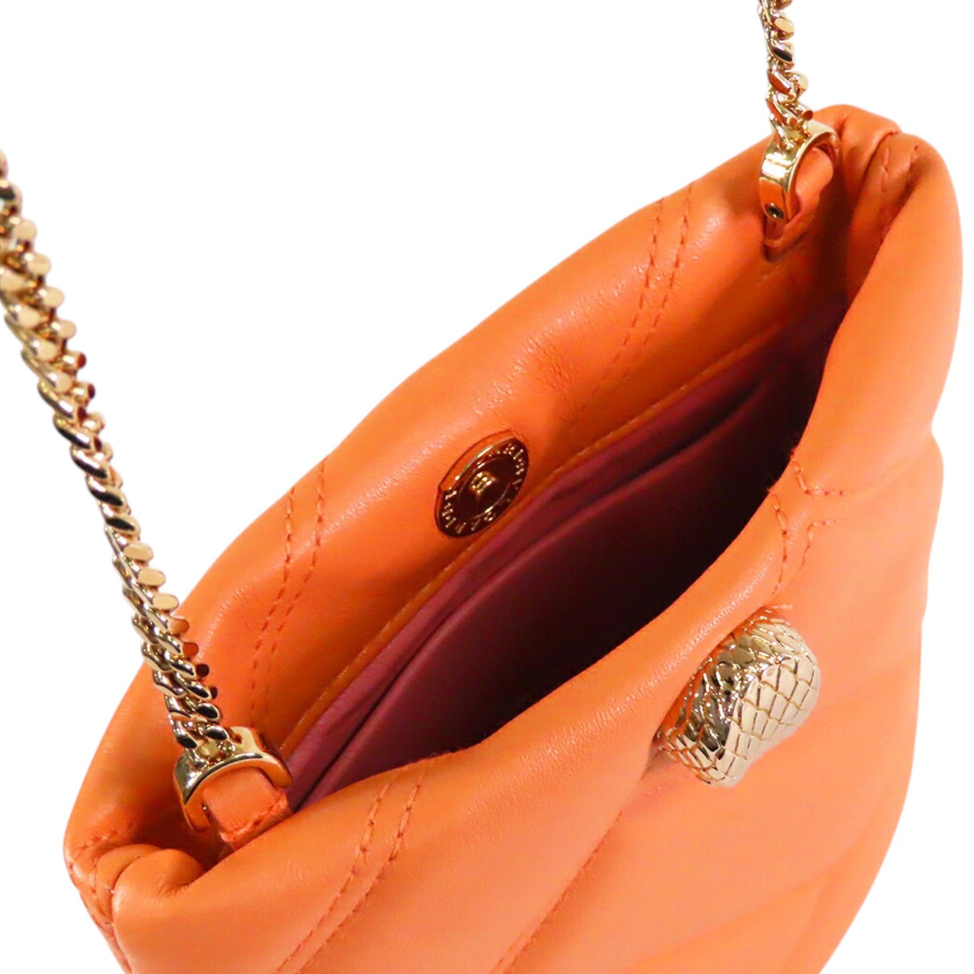Bvlgari Leather Serpenti Cabochon Phone Case Crossbody