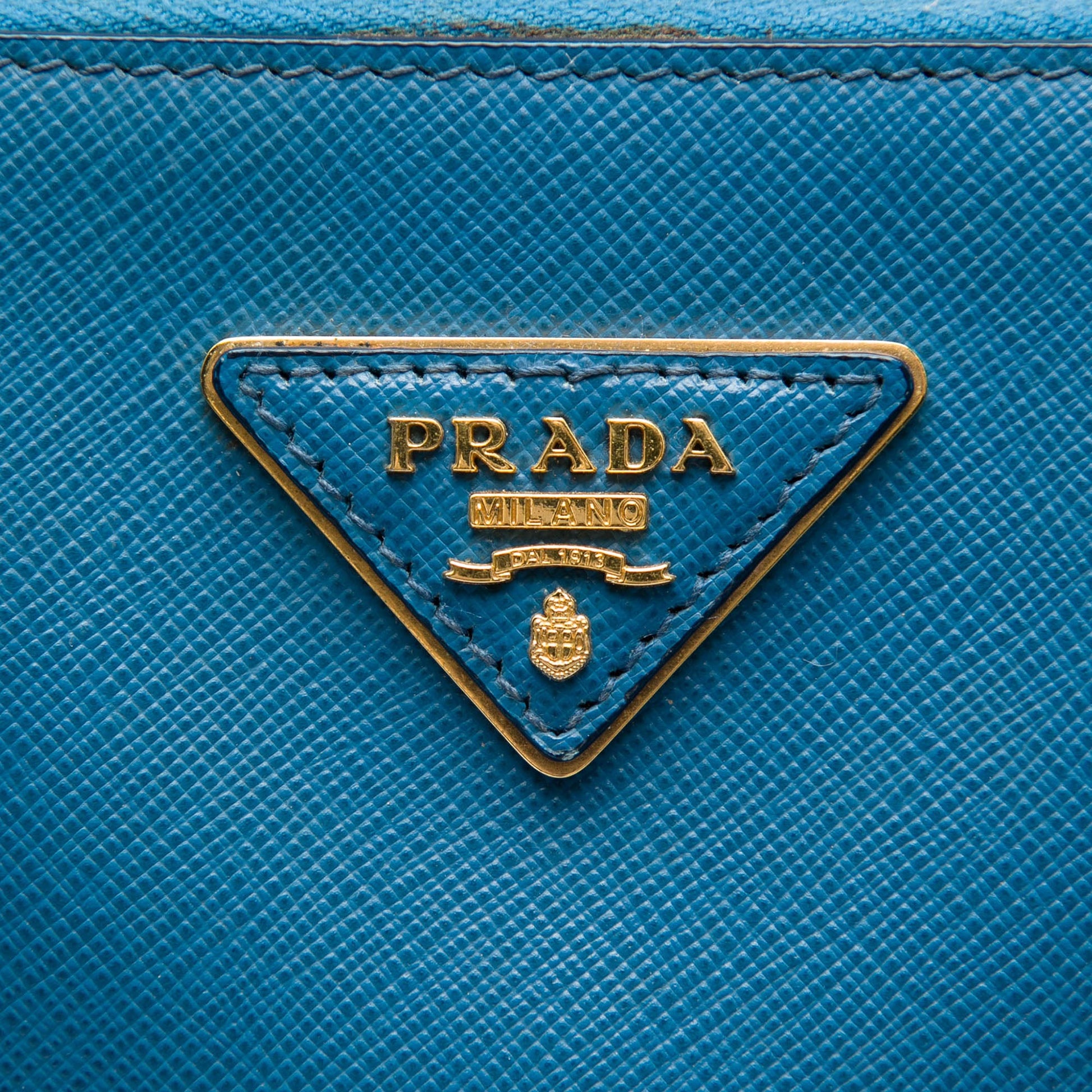 Prada Large Bicolor Saffiano Lux Galleria Double Zip Satchel