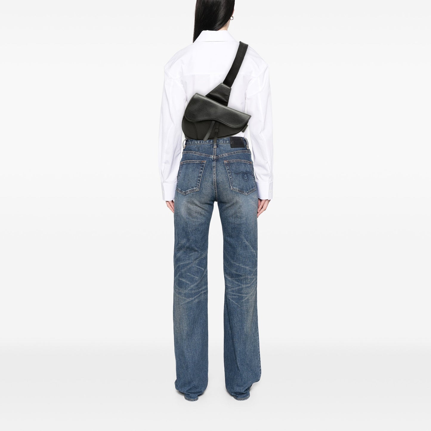 Dior Grained Calfskin Saddle Crossbody