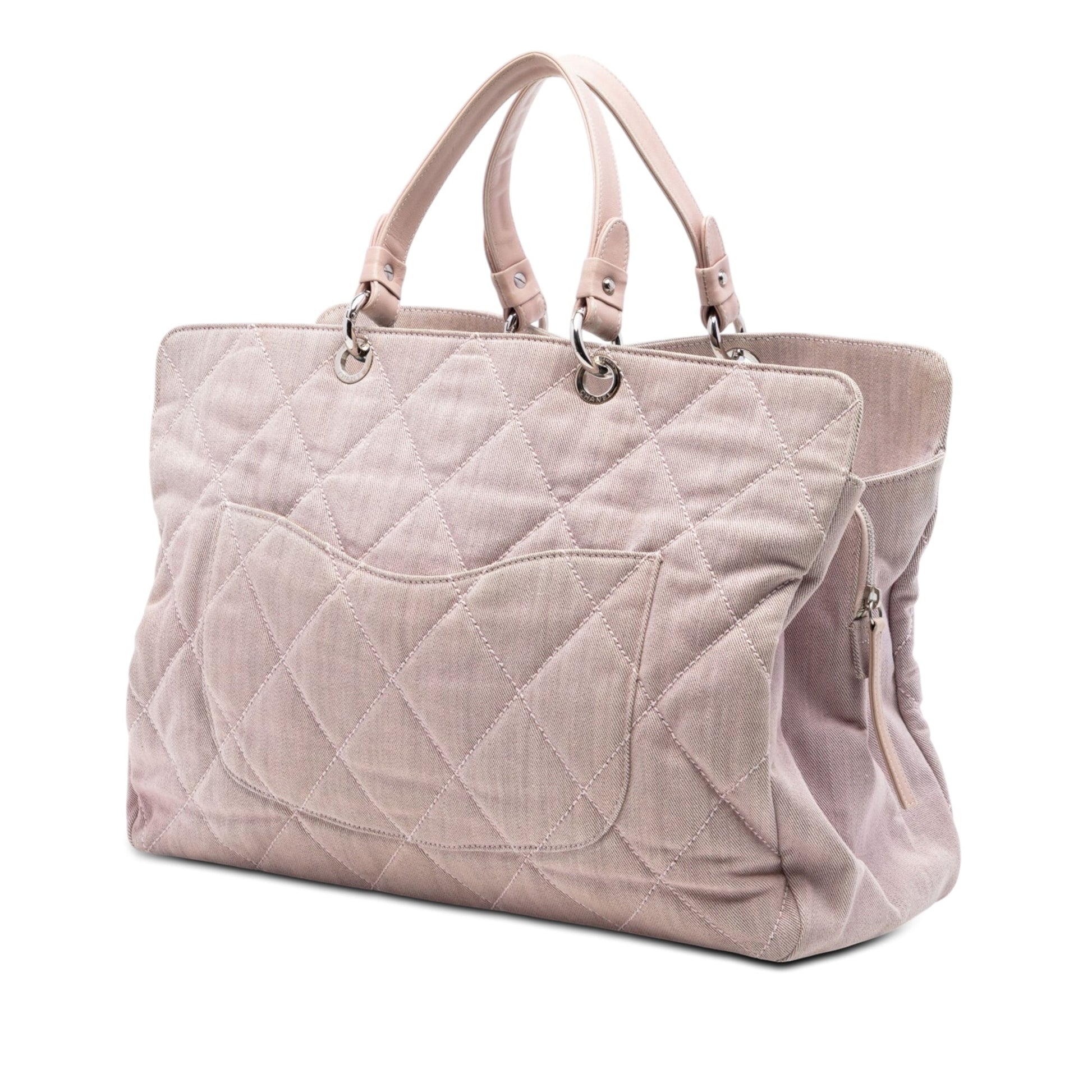 Chanel Large CC Quilted Denim Tote