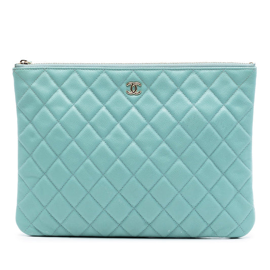 Chanel Medium Quilted Caviar O Case Clutch