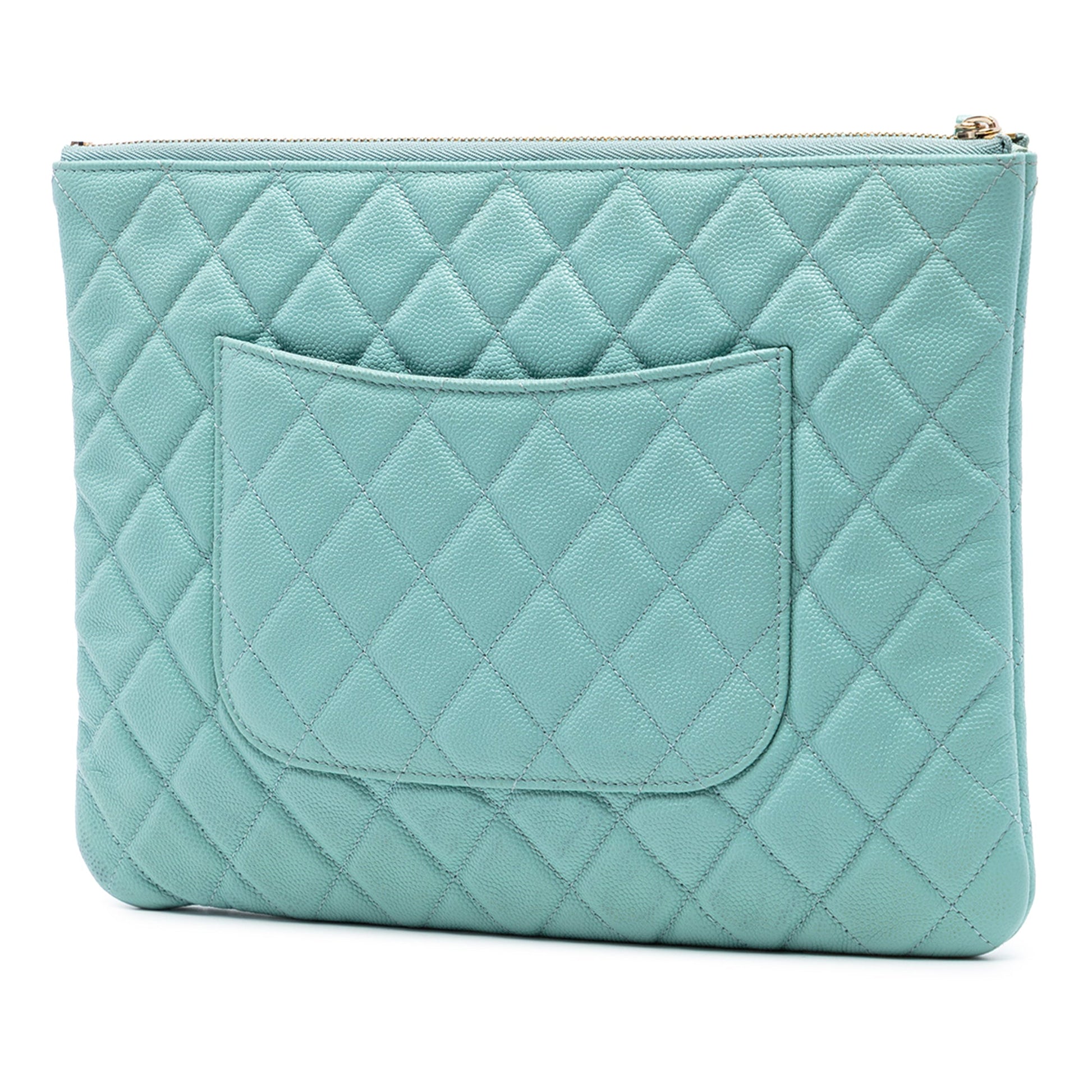Chanel Medium Quilted Caviar O Case Clutch