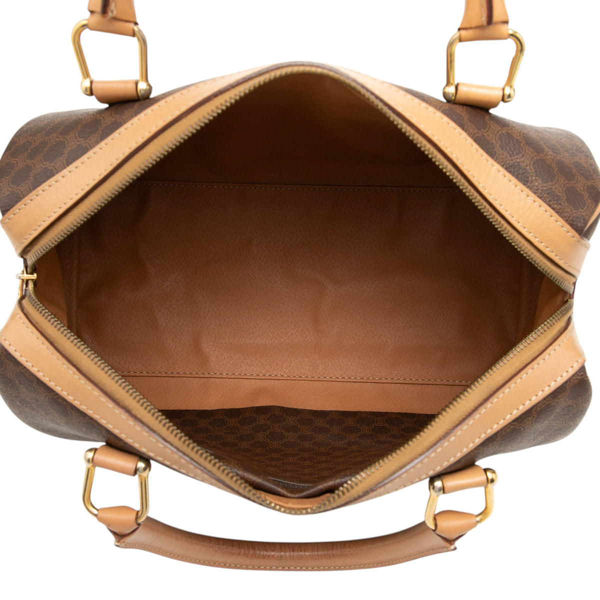 Celine Macadam Coated Canvas Boston Bag
