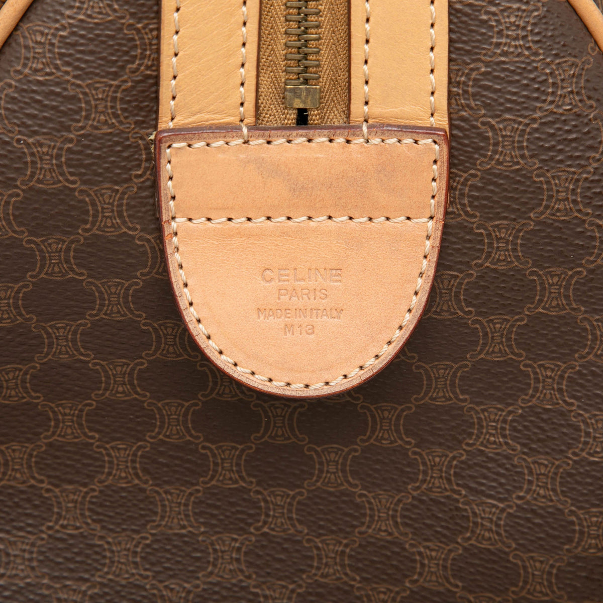 Celine Macadam Coated Canvas Boston Bag