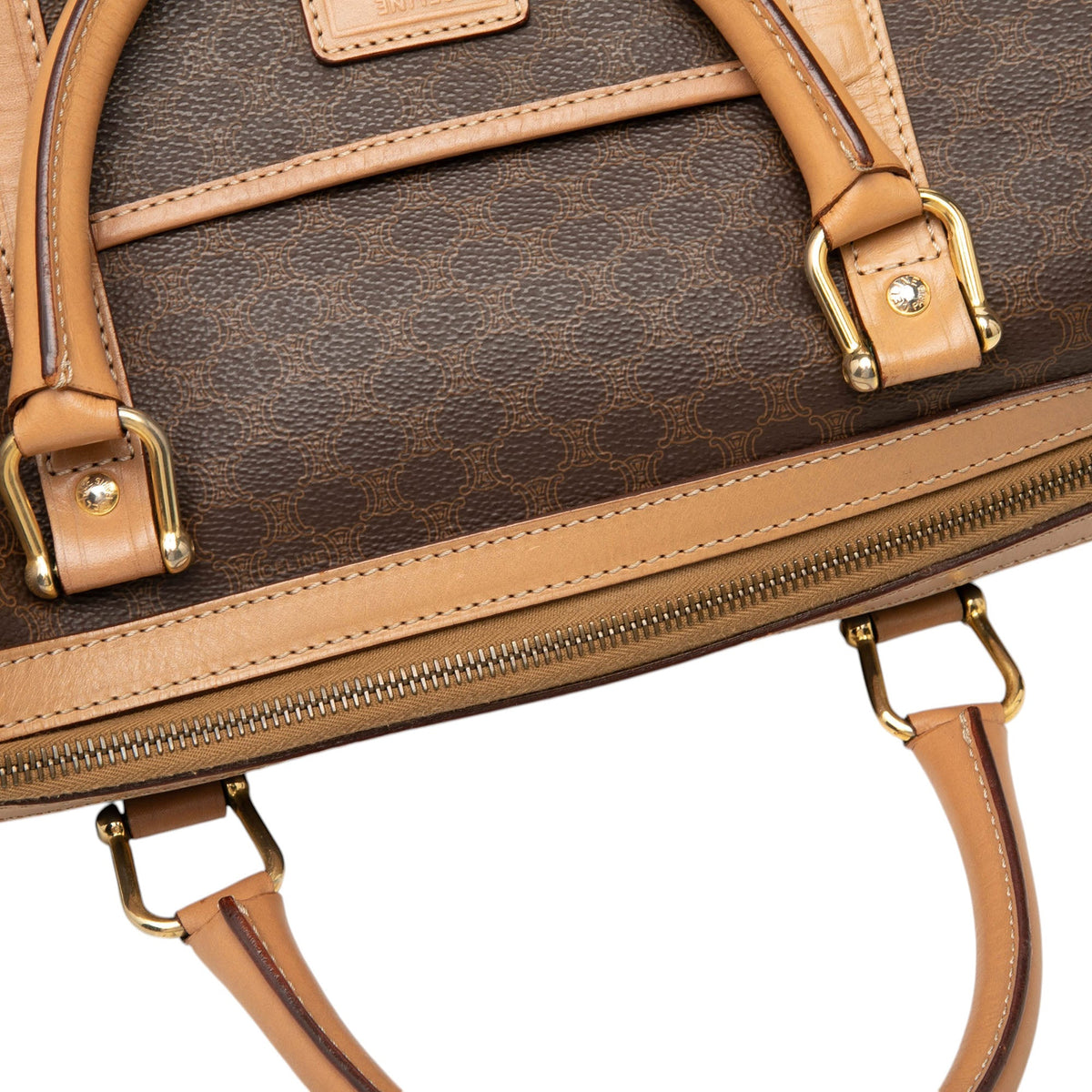 Celine Macadam Coated Canvas Boston Bag