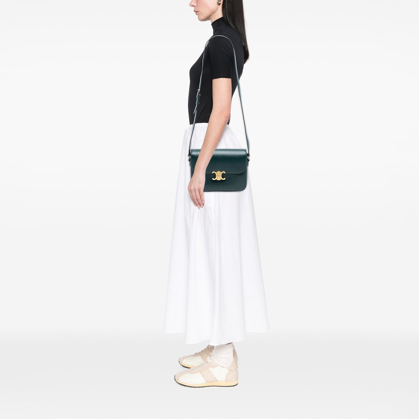Celine Large Shiny Calfskin Triomphe Crossbody