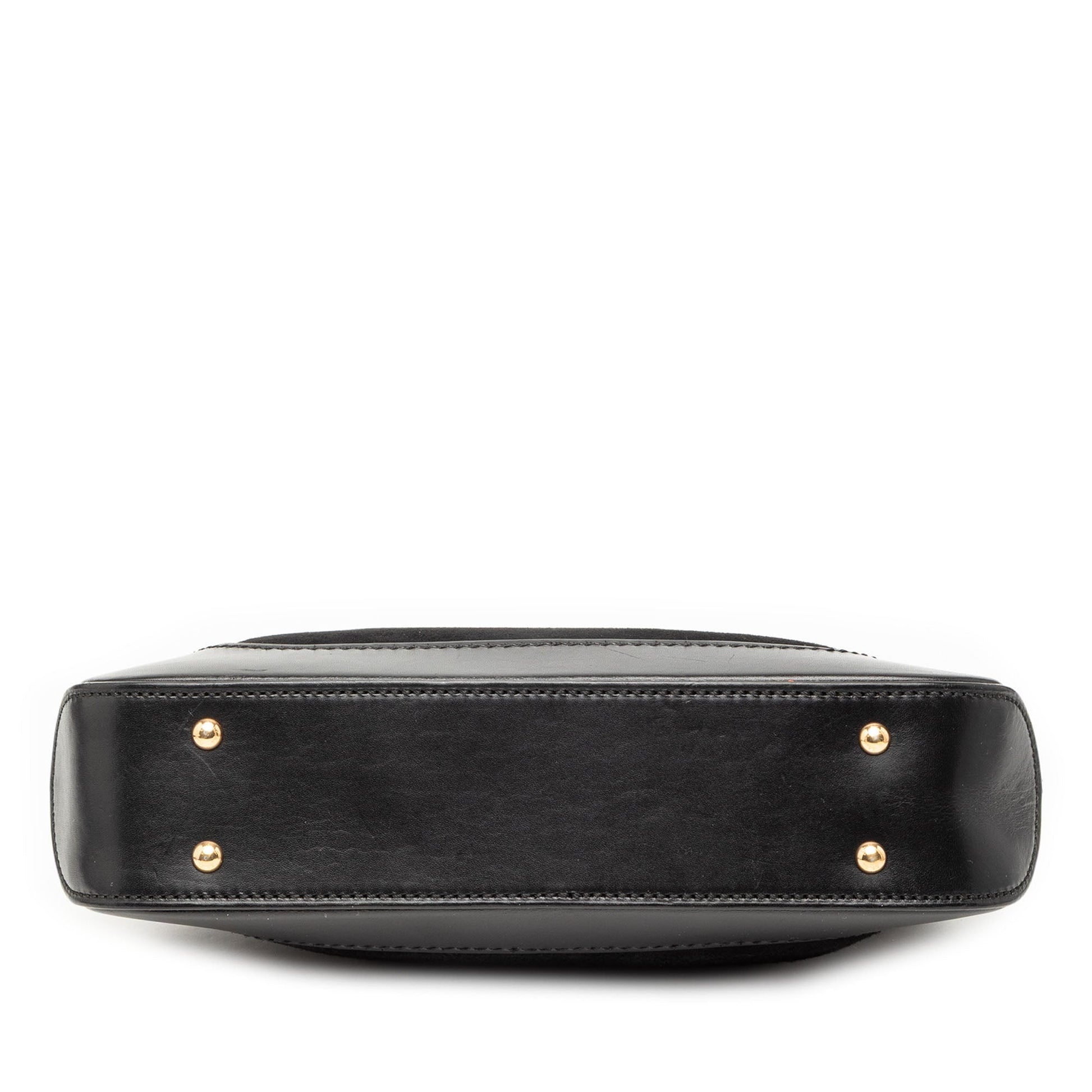 Ferragamo Suede and Calfskin Wanda Top Handle Bag