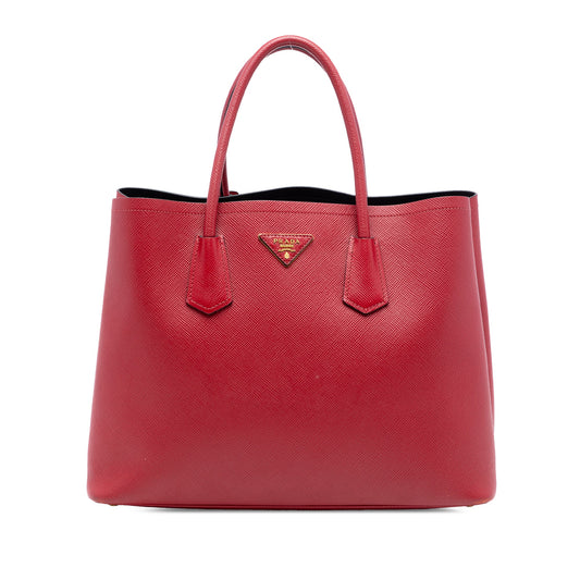 Prada Medium Saffiano Cuir Double Satchel