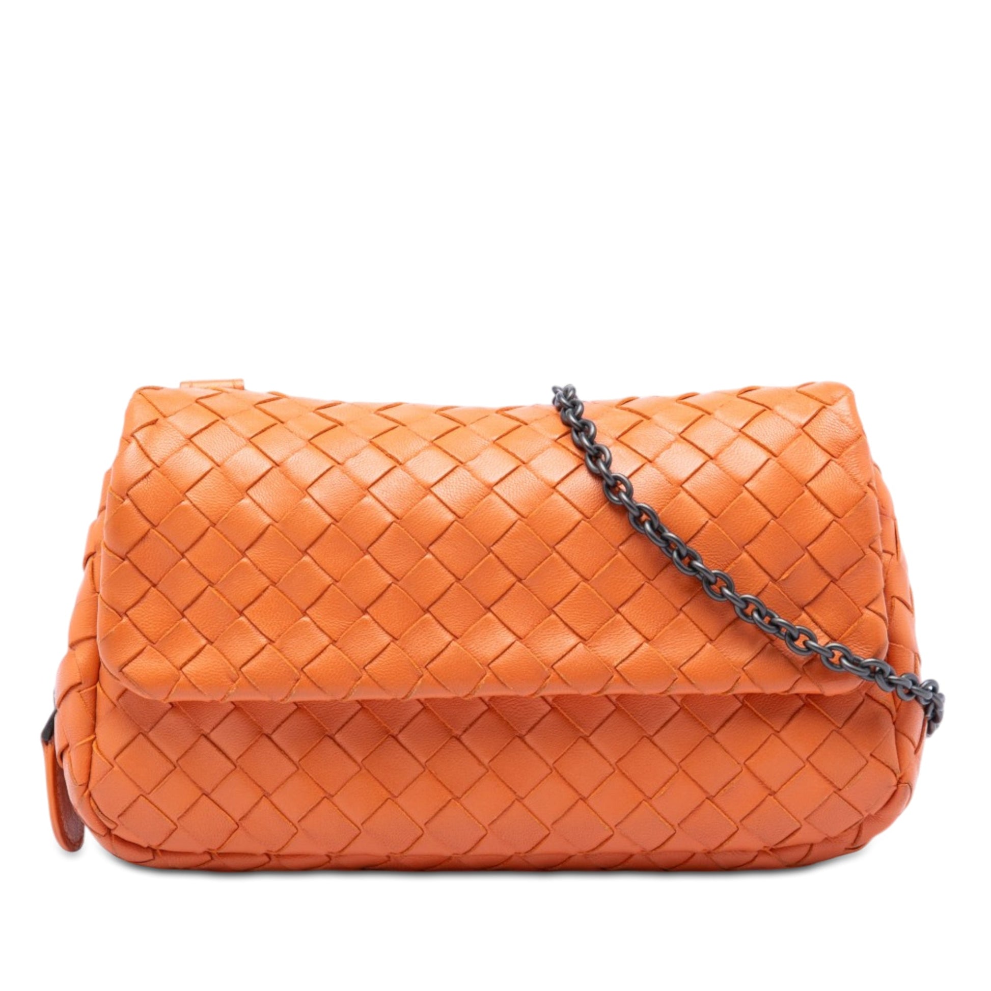 Bottega Veneta Mini Nappa Intrecciato Expandable Chain Flap Crossbody