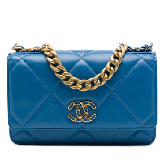 Chanel Quilted Lambskin 19 Wallet On Chain