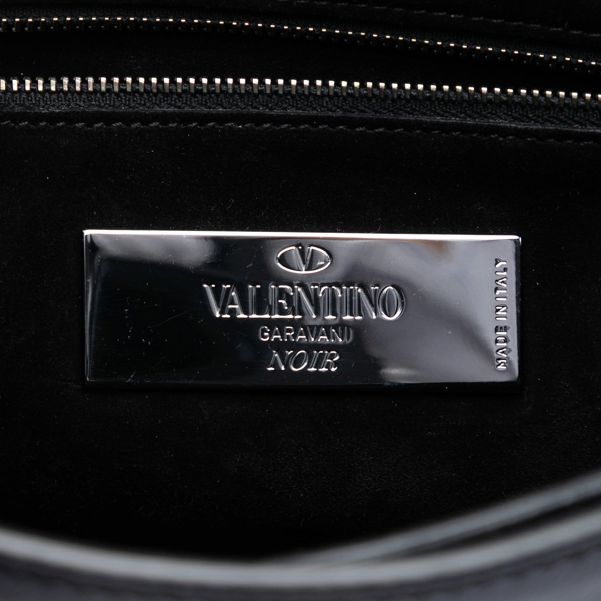 Valentino Medium Craquele Calfskin Guitar Strap Rockstud Rolling Flap Crossbody