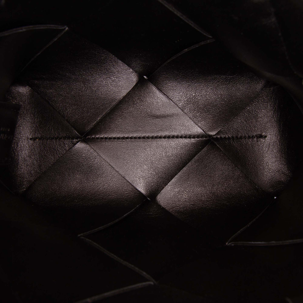 Bottega Veneta Mini Lambskin Intreccio Cassette Camera Bag — Black