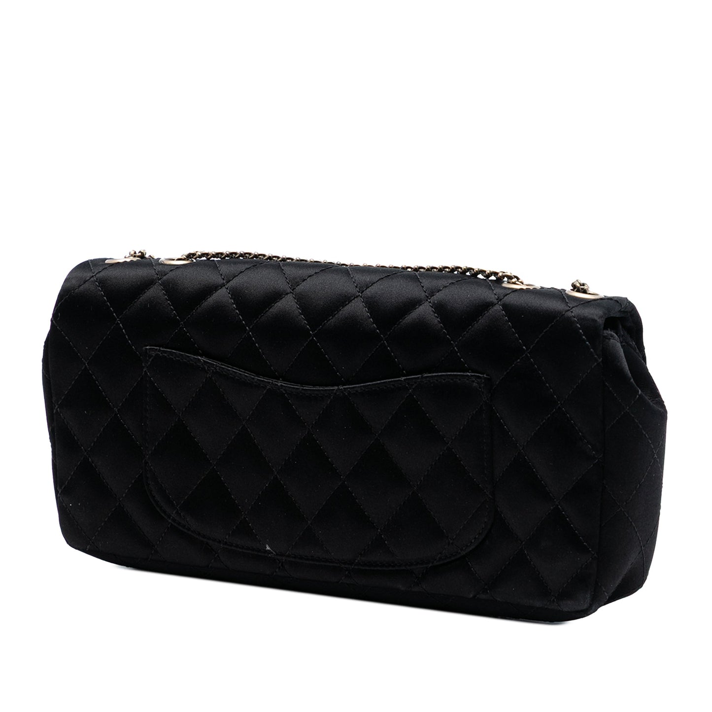 Chanel Quilted Satin Precious Jewel East West Flap