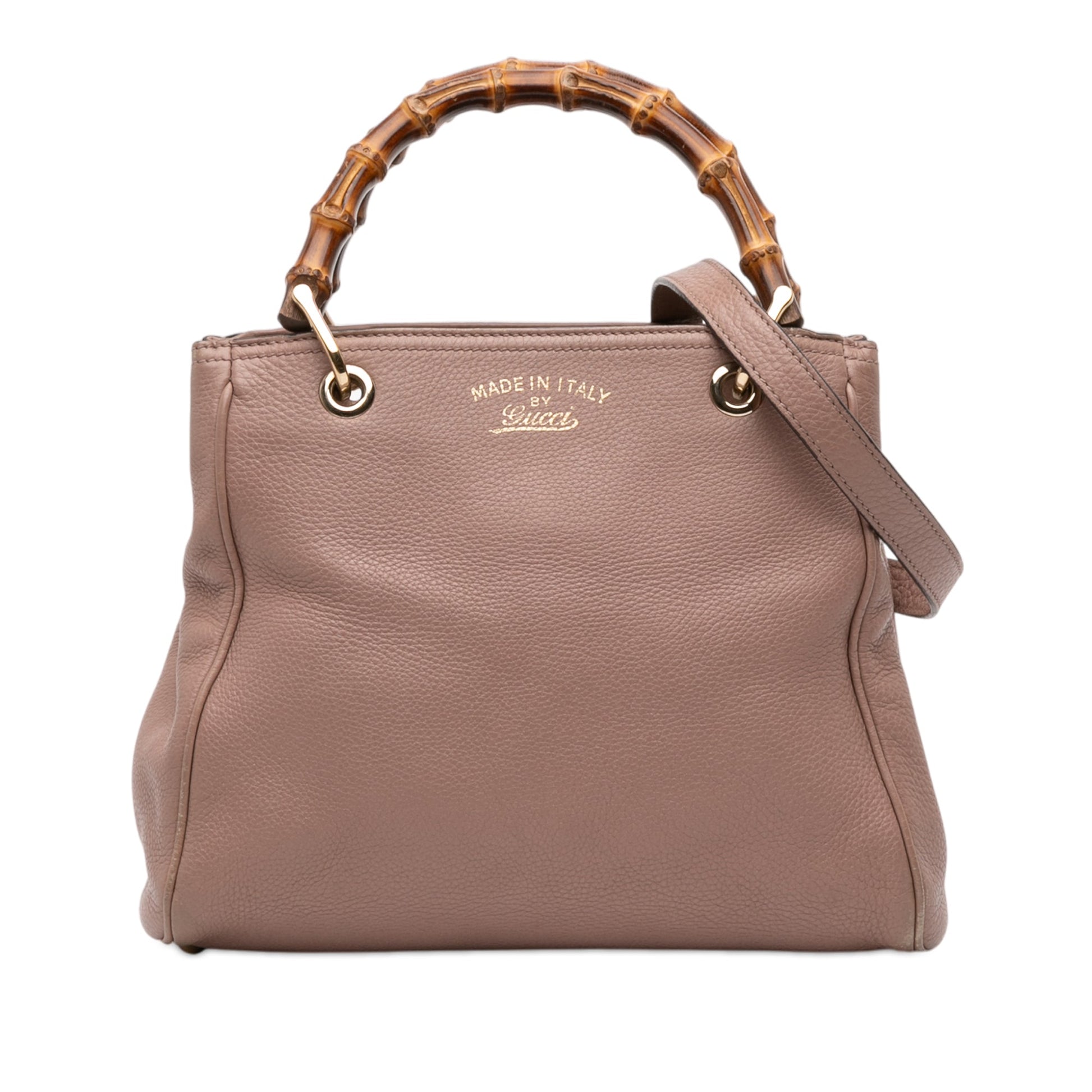 Gucci Small Calfskin Bamboo Shopper Satchel