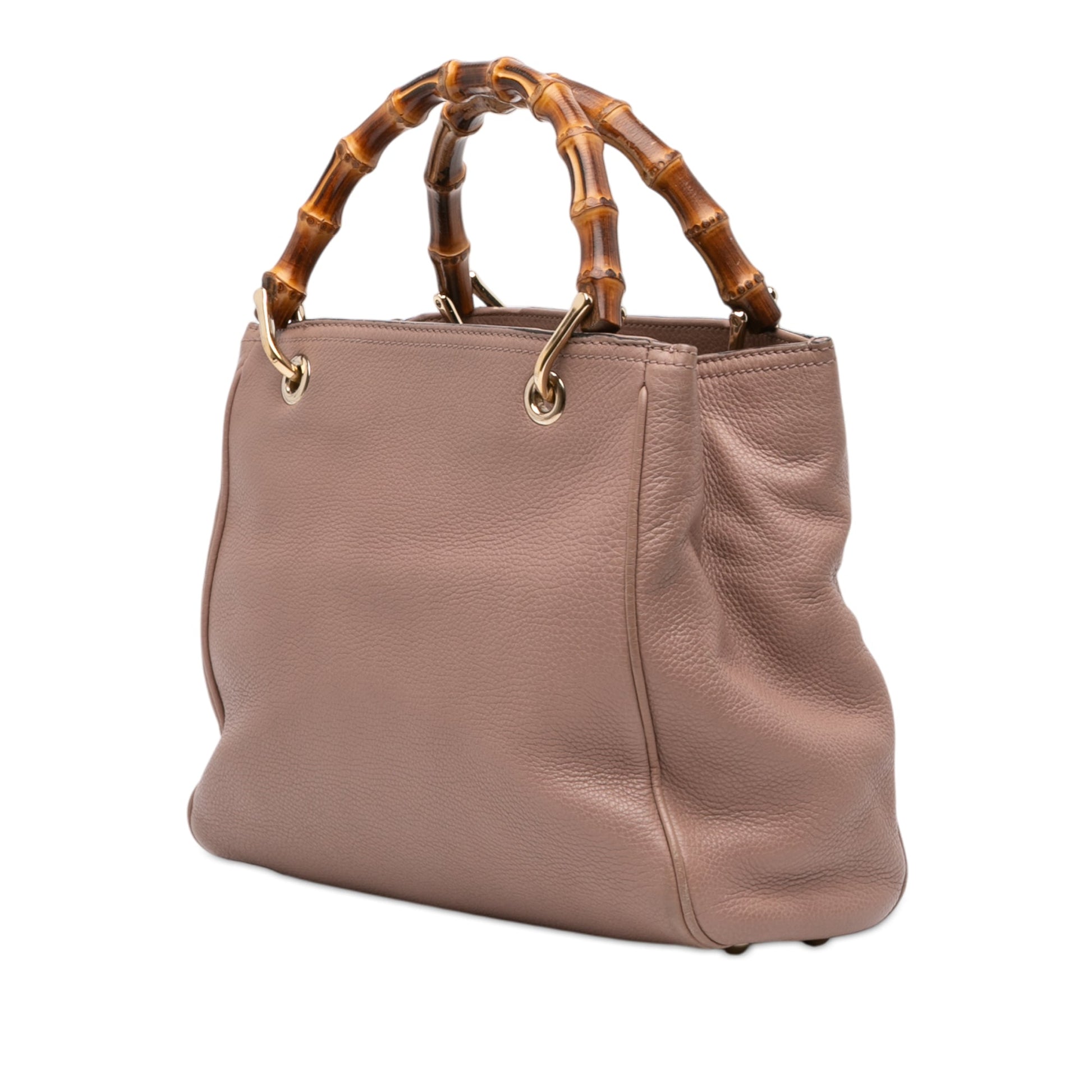 Gucci Small Calfskin Bamboo Shopper Satchel